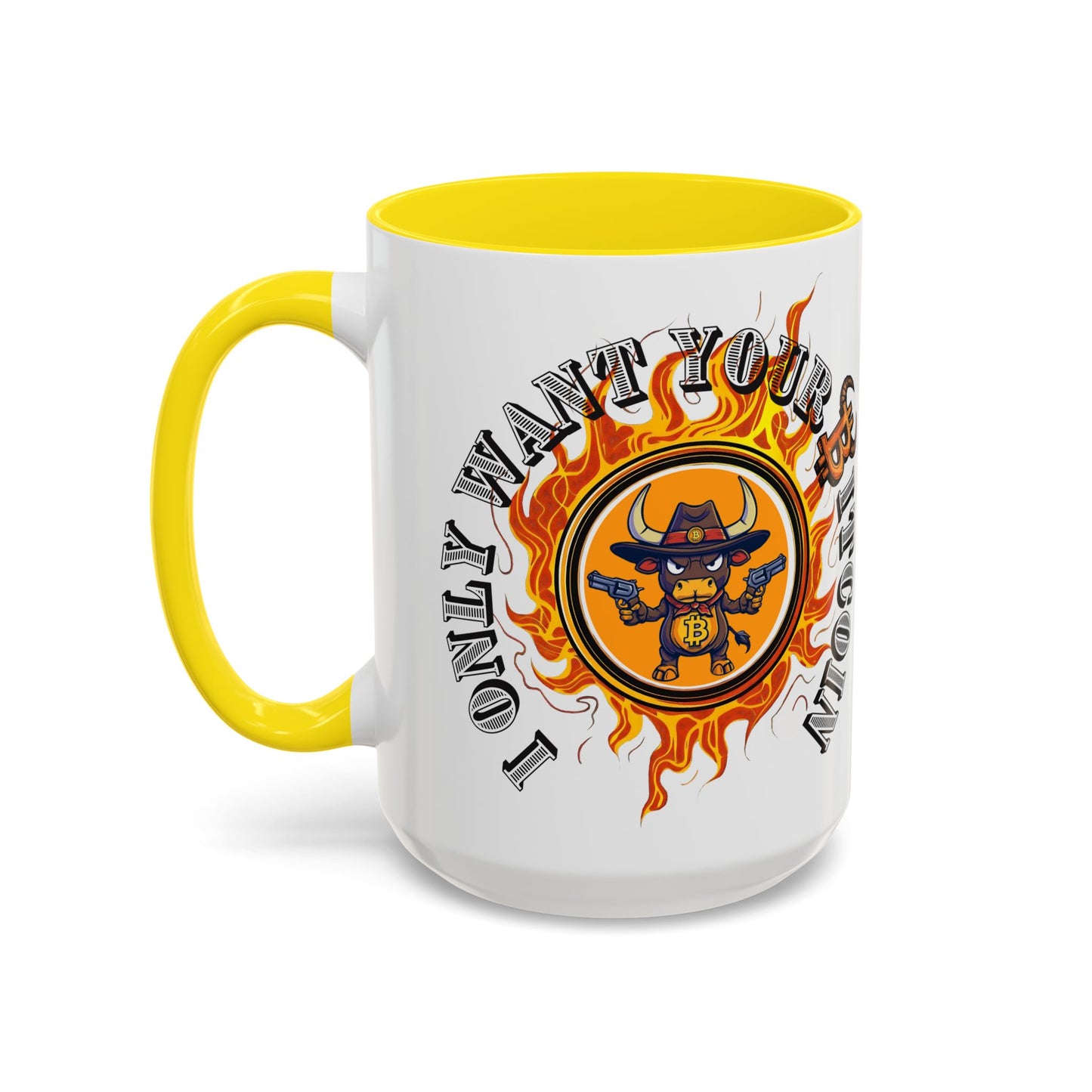 Bitcoin Bull Accent Coffee Mug - Perfect Gift for Crypto Lovers, Unique Mug for Bitcoin Enthusiasts, Cool Coffee Cup for Home or Office