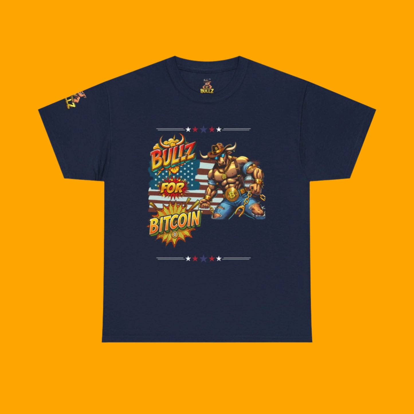 🔥 Bitcoin Bullz™ Patriotic Crypto Street Tee – Bold USA Design for Bitcoin Bulls & Independence Lovers Crypto Animals