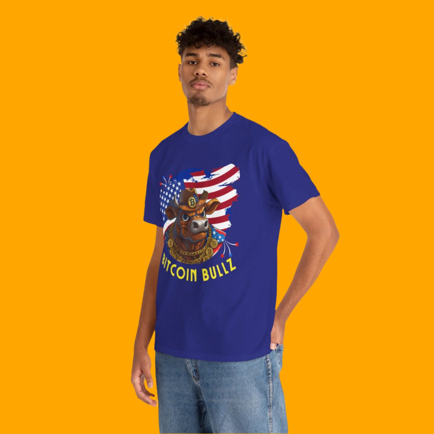🔥 Bitcoin Bullz™ Limited Patriotic Crypto Tee – Bold American Streetwear for True Bitcoin Believers (Only 500 Available!) 🔥