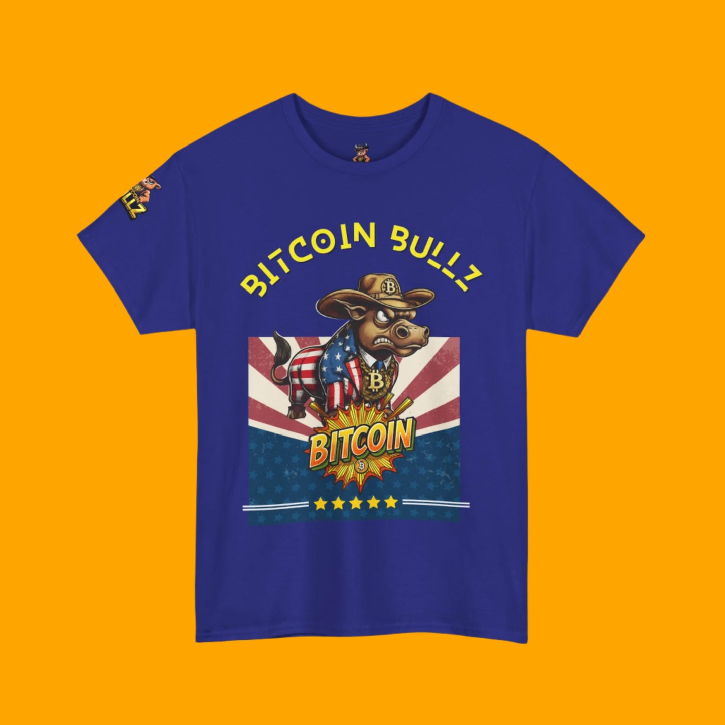 🔥 Bitcoin Bullz™ Limited Patriotic Crypto Tee – Bold American Streetwear for True Bitcoin Believers (Only 500 Available!) 🔥