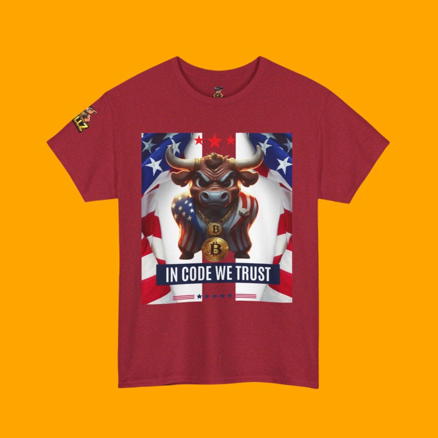 Bitcoin Bullz™ Limited Patriotic Crypto Tee – Bold American Streetwear for True Bitcoin Believers USA July 4th Design