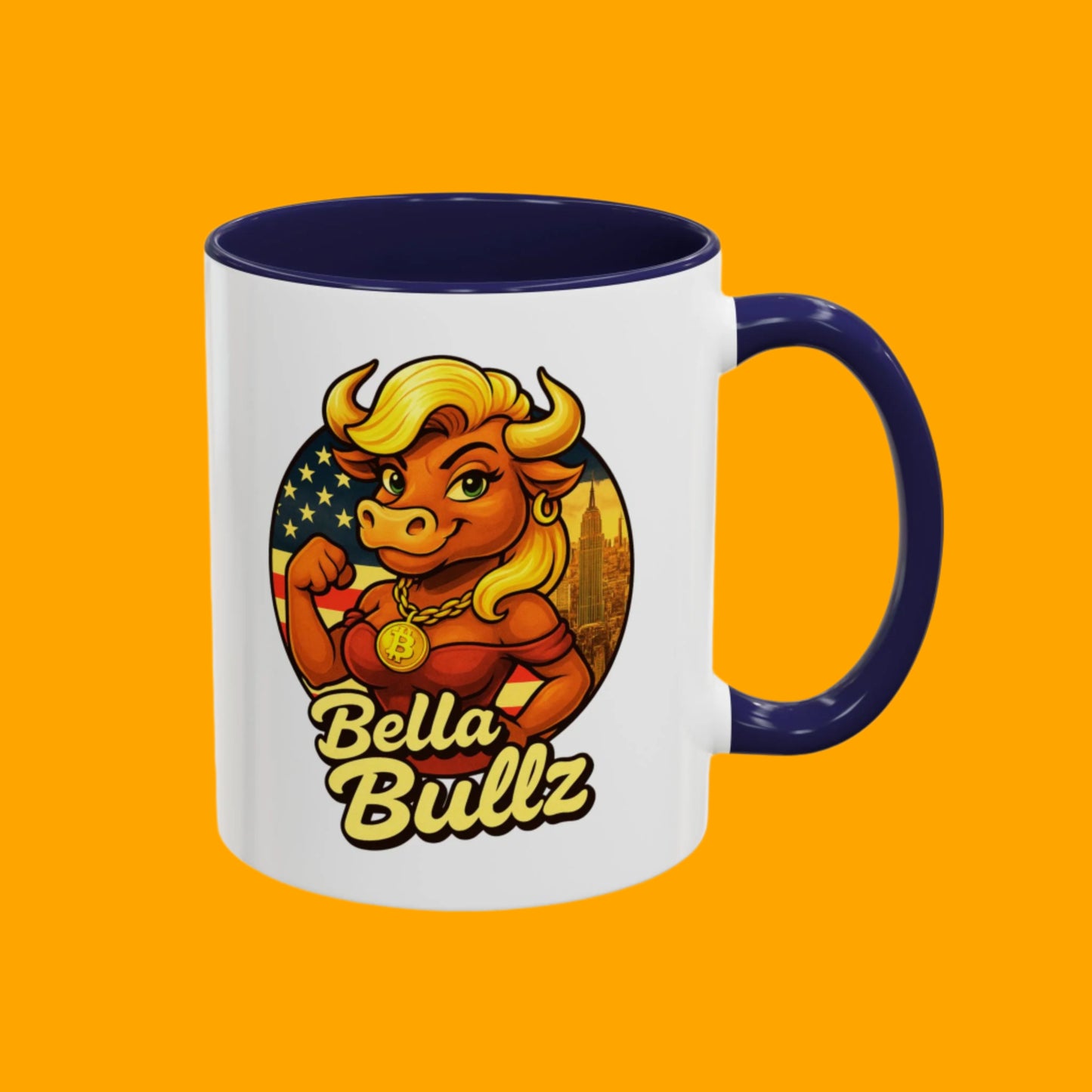 Bella Bullz Accent Coffee Mug - Fun Animal Mug for Crypto Lovers, Unique Gift Idea Limited Edition MugsOffice Coffee Cup