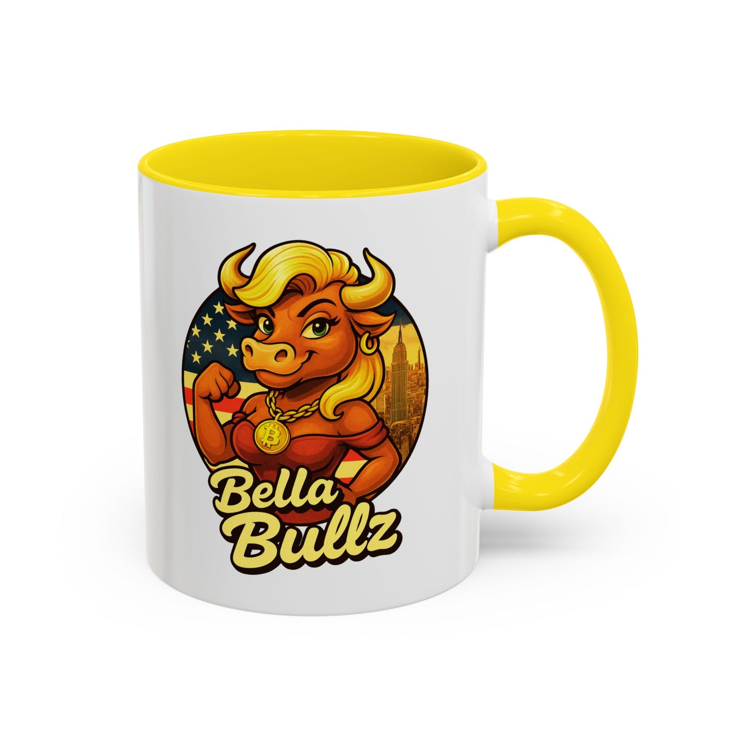 Bella Bullz Accent Coffee Mug - Fun Animal Mug for Crypto Lovers, Unique Gift Idea Limited Edition MugsOffice Coffee Cup