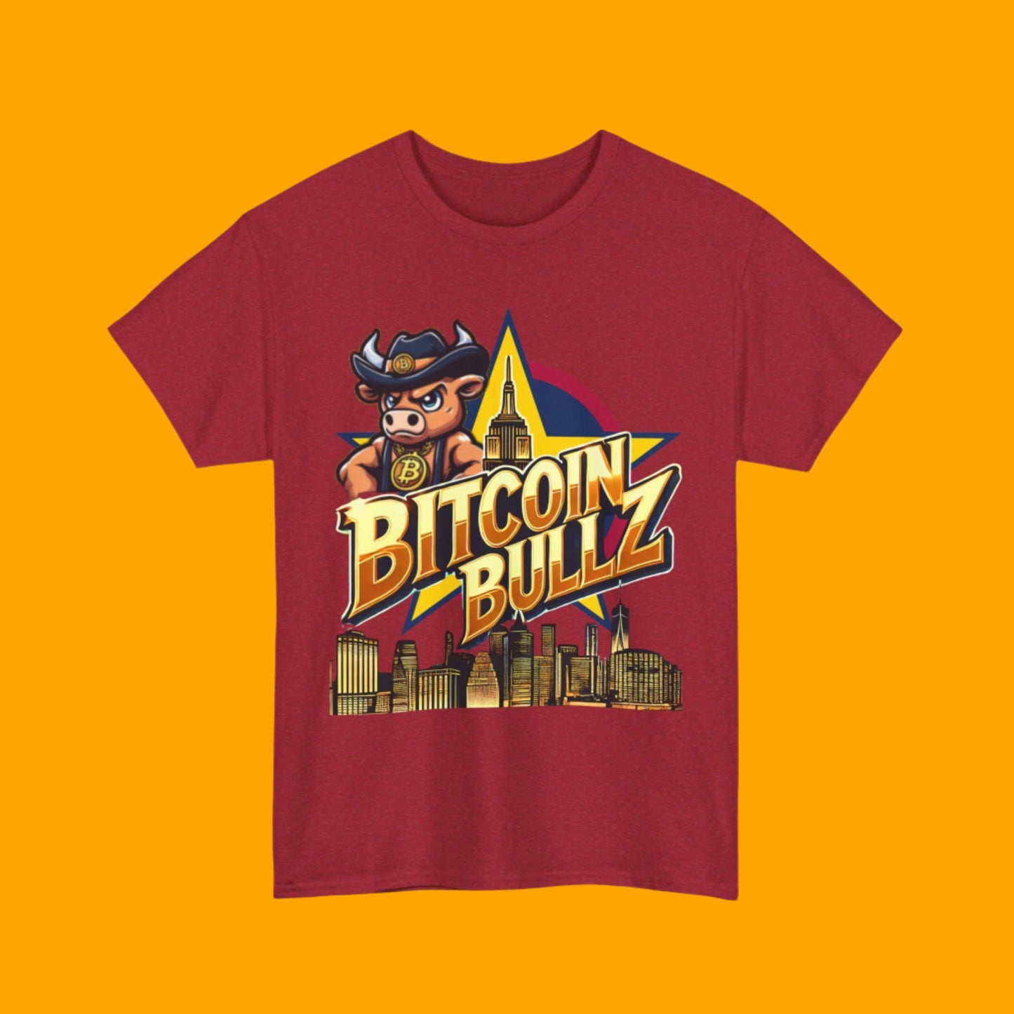 🔥 Bitcoin Bullz™ New York City Crypto Street Tee – Bold USA Design for Bitcoin Bulls & Independence Lovers 🔥
