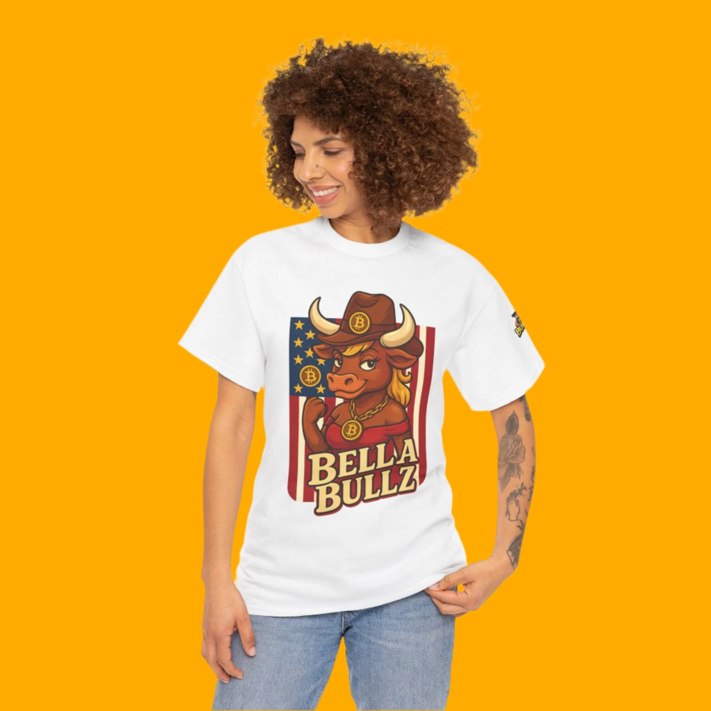Bella Bullz Texas Cowboy Style for Crypto Women Limited Design Fashion Tee