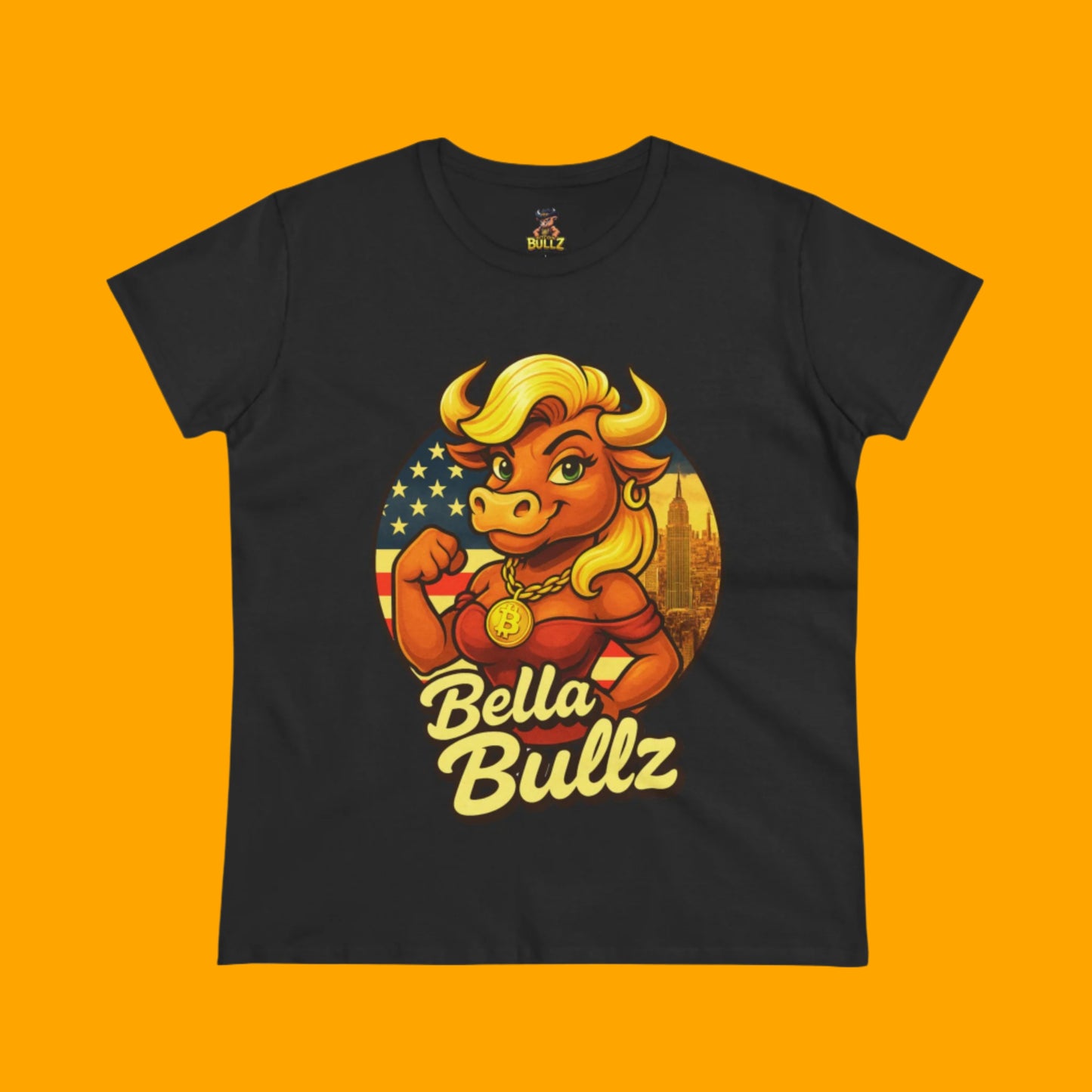 Empowering Women's Crypto Cotton Tee - Bella Bullz Limited Design High Quality Cotton Summer Shirt