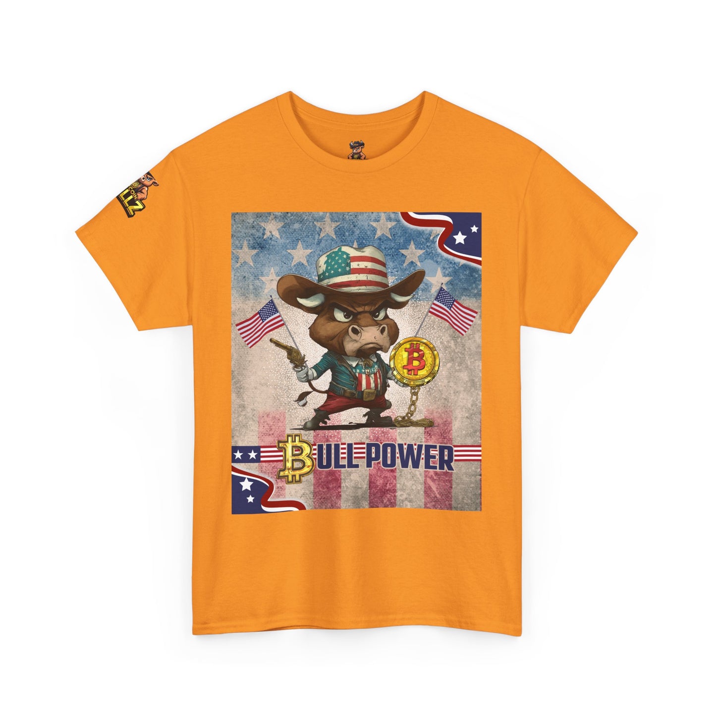 Bitcoin Bullz™ Limited Patriotic Crypto Tee – Bold American Streetwear for True Bitcoin Believers (Only 500 Available!)