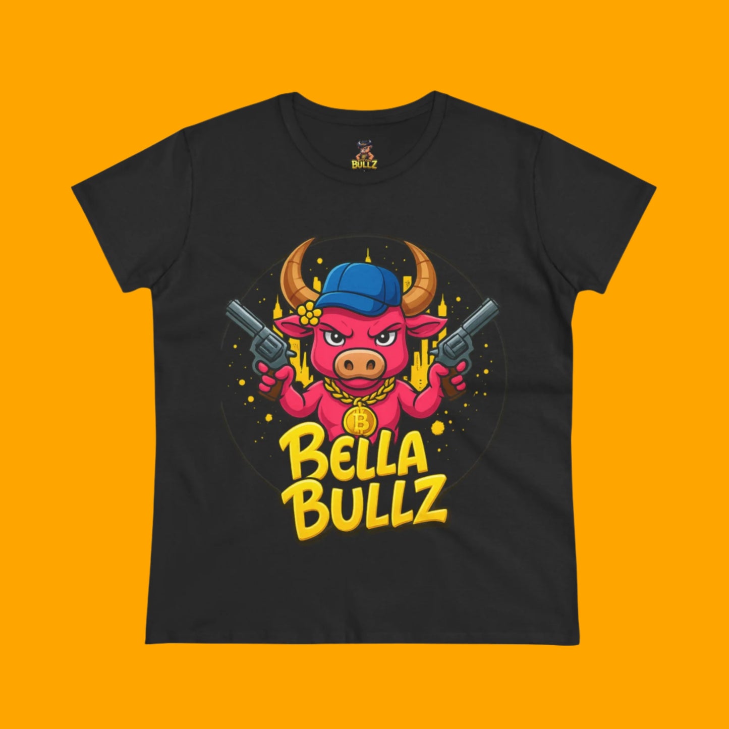 Bella Bullz Graphic Tee, Fun Women's T-Shirt, Casual Streetwear, Gift for Her, Summer Style, Cute Graphic Top