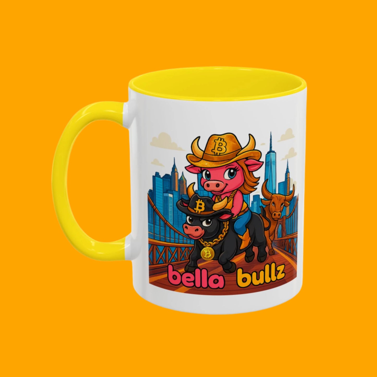 Crypto Women Accent Coffee Mug - Fun Animal Design, Bitcoin Home Decor for Coffee Lovers