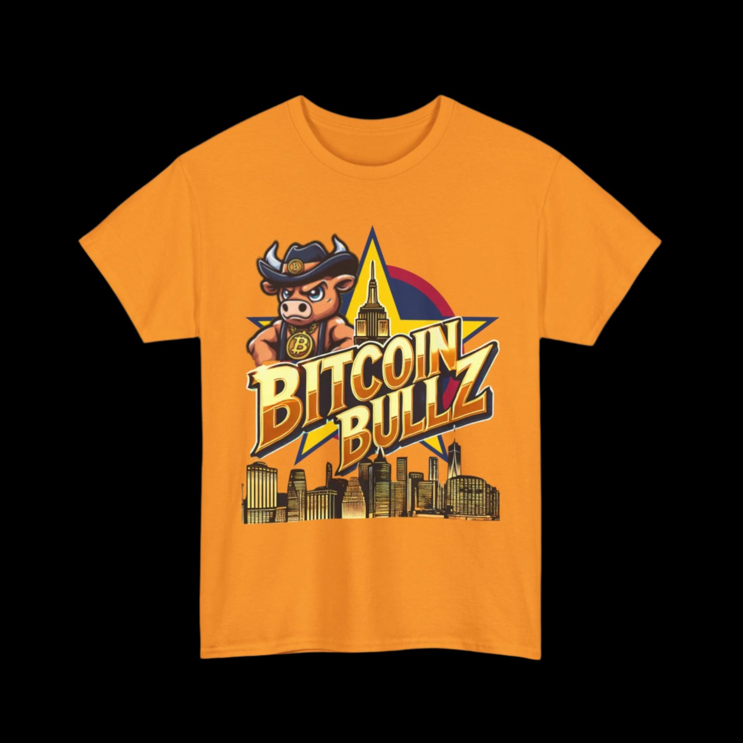 🔥 Bitcoin Bullz™ New York City Crypto Street Tee – Bold USA Design for Bitcoin Bulls & Independence Lovers 🔥