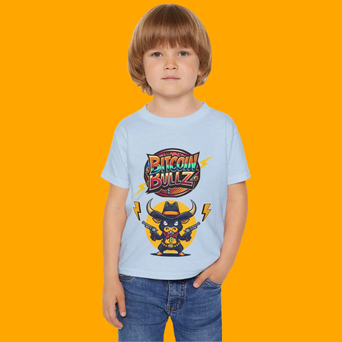 Bitcoin Bullz™ Kids T-Shirt, Fun Toddler Shirt, Graphic Tee for Cryptocurrency Lovers, Gifts for Young Enthusiasts, Cool Kids Apparel