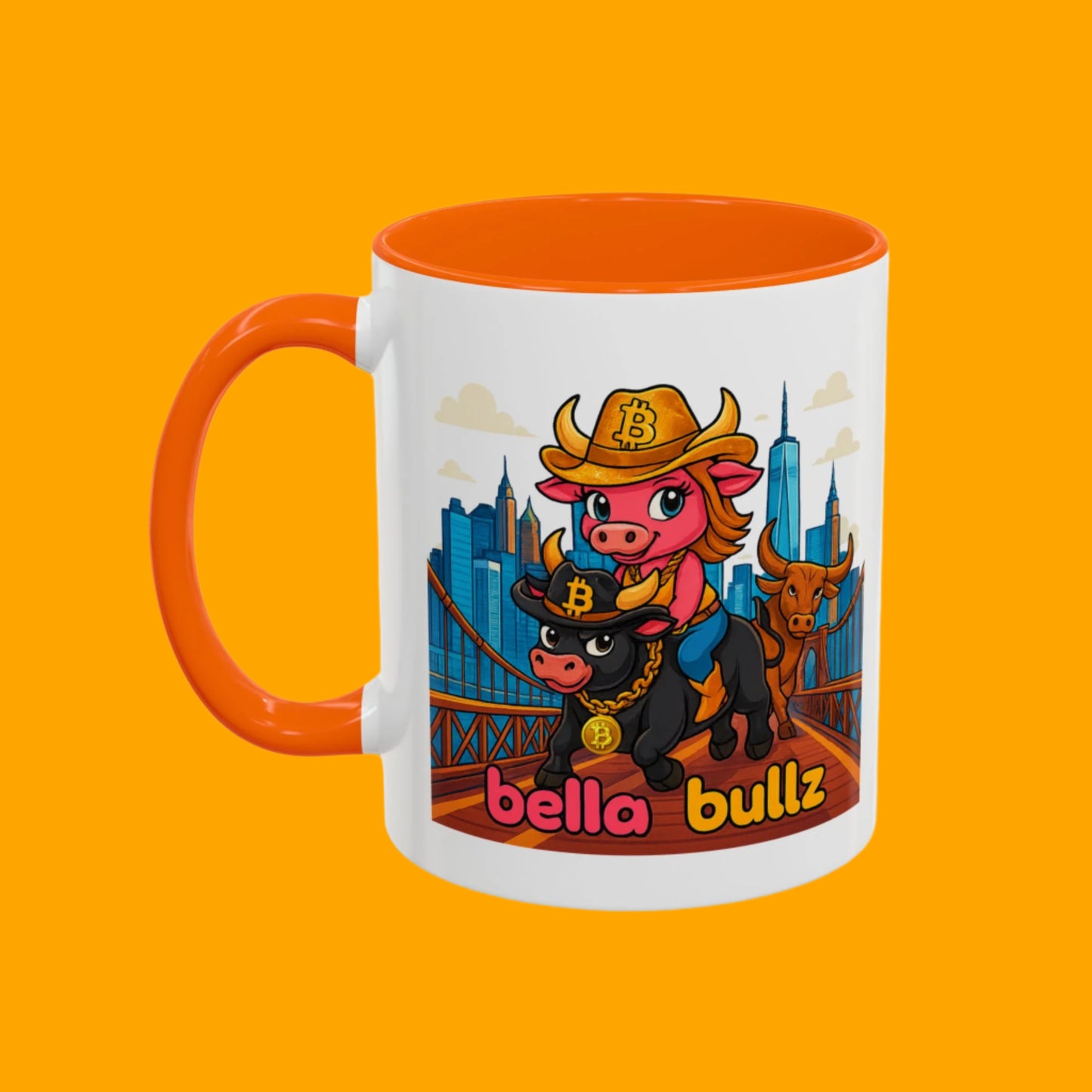 Crypto Women Accent Coffee Mug - Fun Animal Design, Bitcoin Home Decor for Coffee Lovers