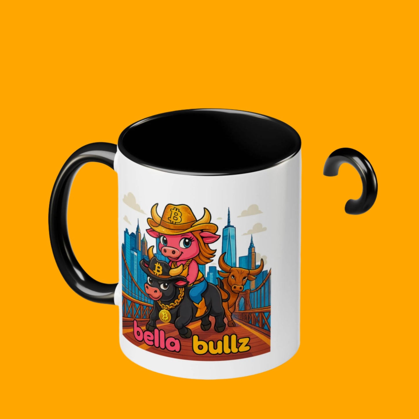 Crypto Women Accent Coffee Mug - Fun Animal Design, Bitcoin Home Decor for Coffee Lovers