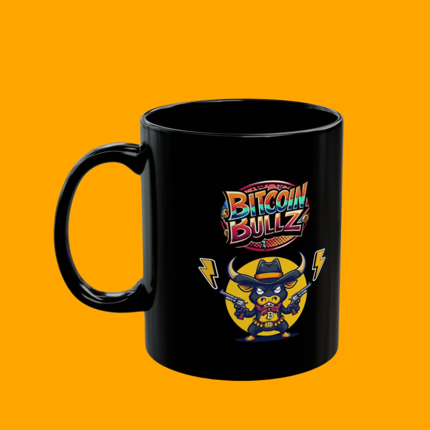Freedom with Bitcoin Mug - Unique Black Coffee Cup, Gift for Crypto Lovers, Patriotic Drinkware, Perfect for Holidays