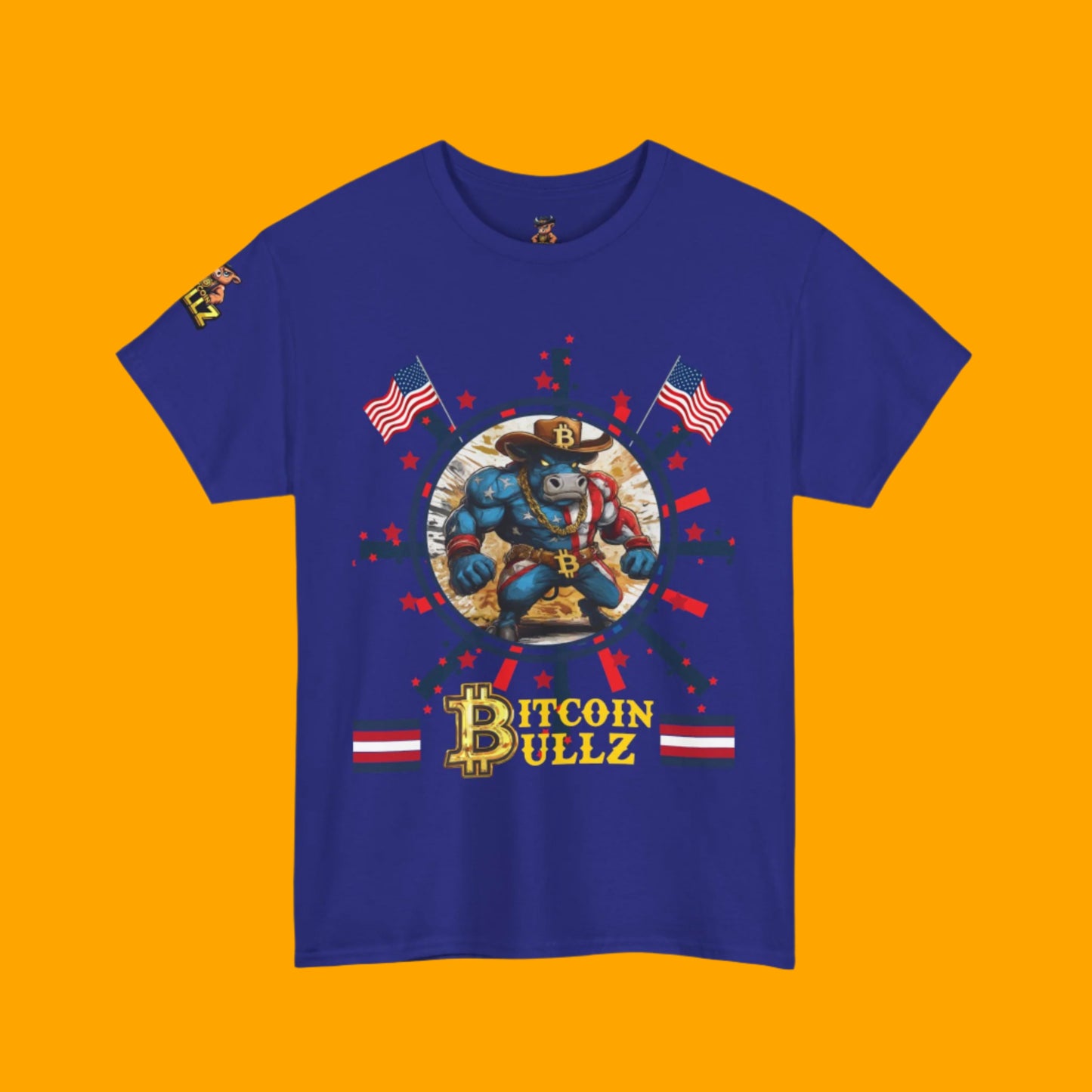 🔥 Bitcoin Bullz™ All-American Limited Edition Tee – Crypto Lovers, Bold Patriotic Streetwear for Independent Spirits (Only 500 Made!) 🔥