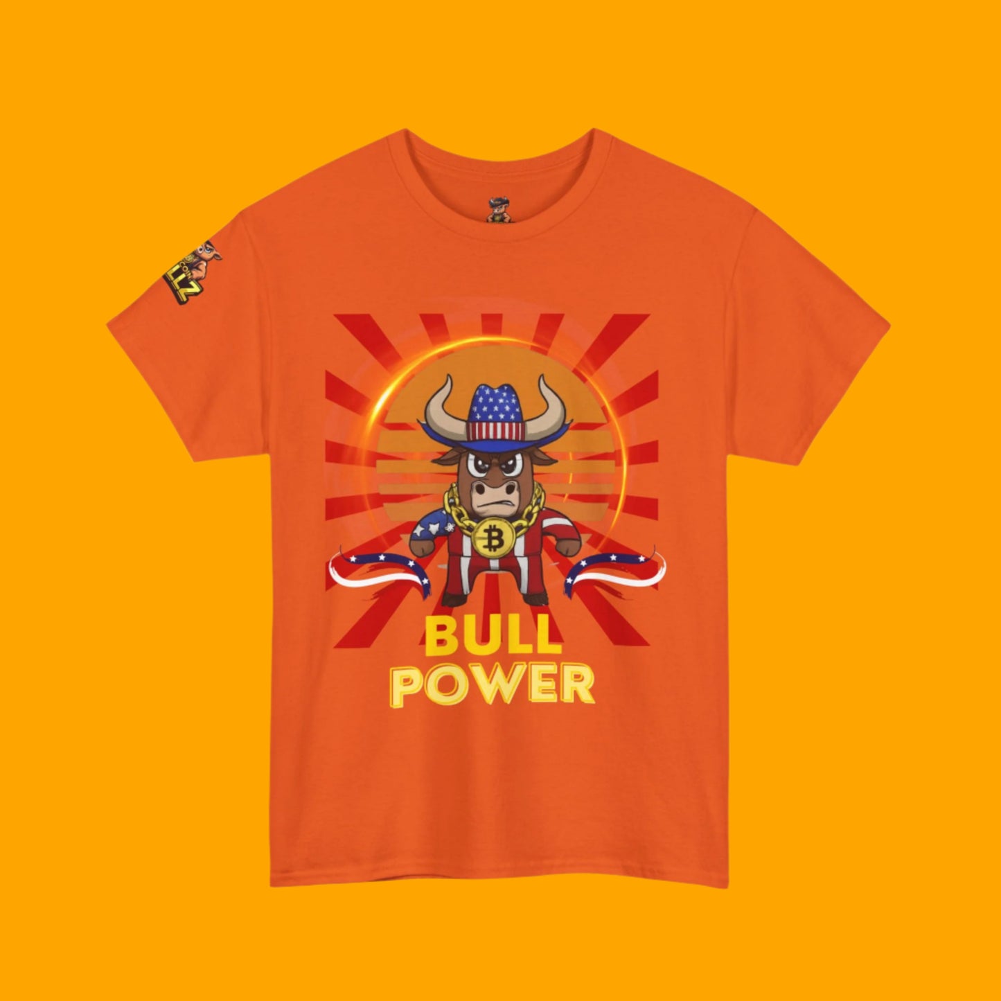 🔥 Bitcoin Bullz™ Limited Design Cowboy Crypto Tee – American Viral Streetwear for True Bitcoin Believers Limited Drop (Only 500 Available!) 🔥