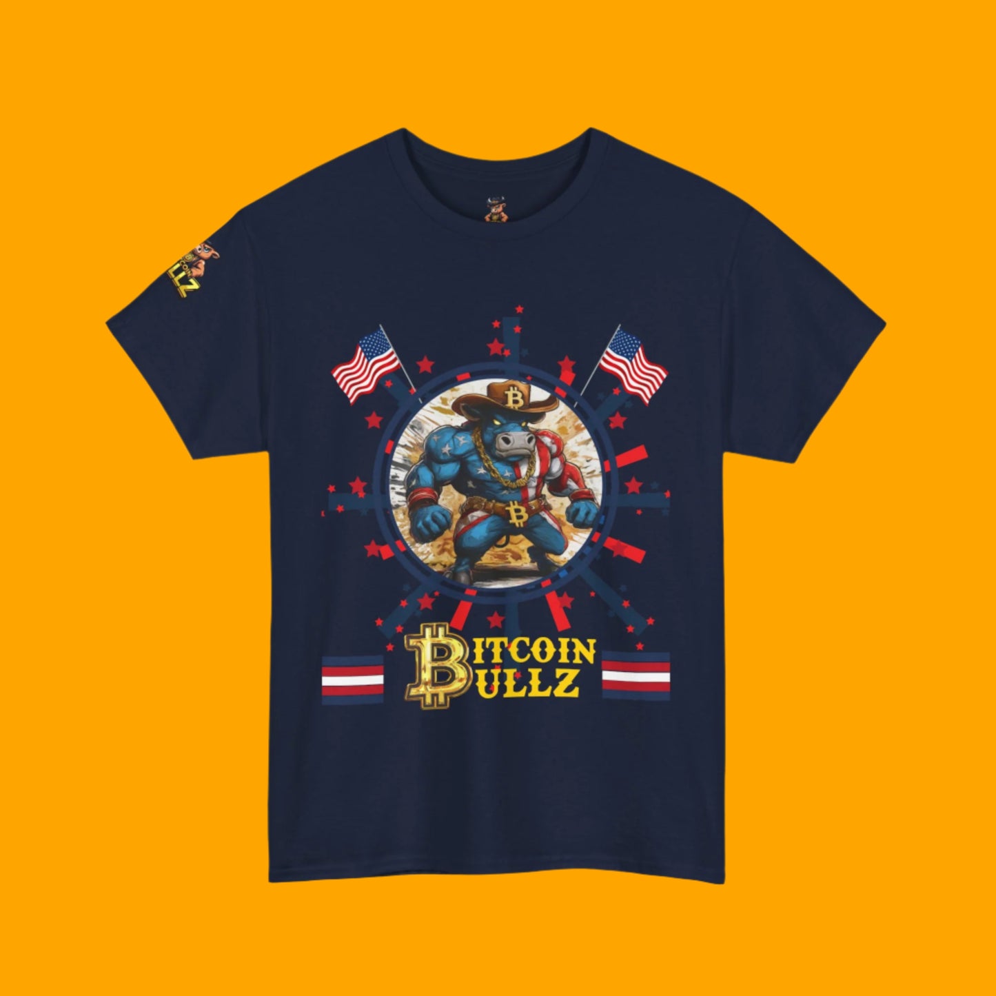 🔥 Bitcoin Bullz™ All-American Limited Edition Tee – Crypto Lovers, Bold Patriotic Streetwear for Independent Spirits (Only 500 Made!) 🔥