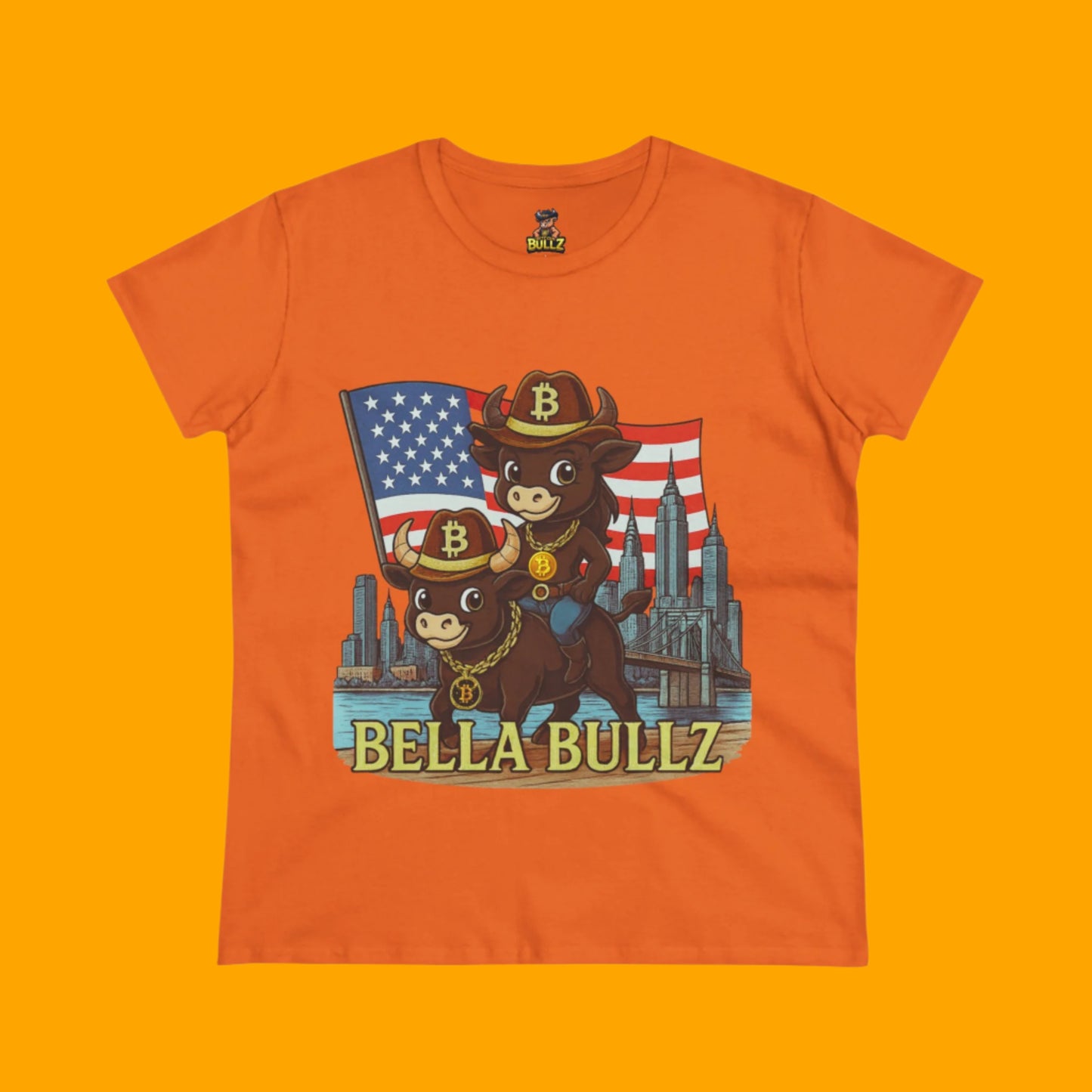 Patriotic Women's T-Shirt, Bella Bullz Tee, Crypto Quality Tee, Casual Summer Wear, Crypto Independence