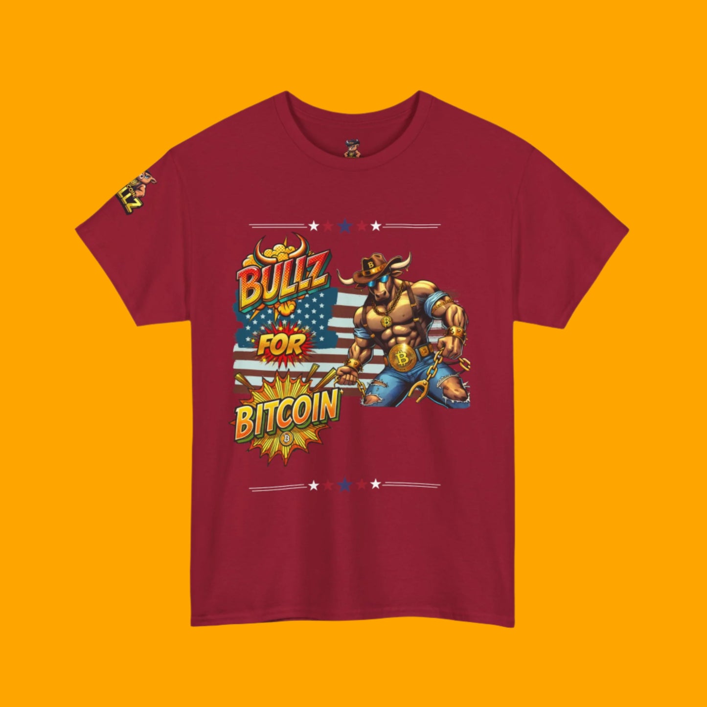 🔥 Bitcoin Bullz™ Patriotic Crypto Street Tee – Bold USA Design for Bitcoin Bulls & Independence Lovers Crypto Animals