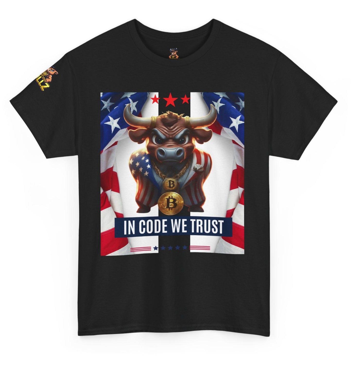 Bitcoin Bullz™ Limited Patriotic Crypto Tee – Bold American Streetwear for True Bitcoin Believers USA July 4th Design