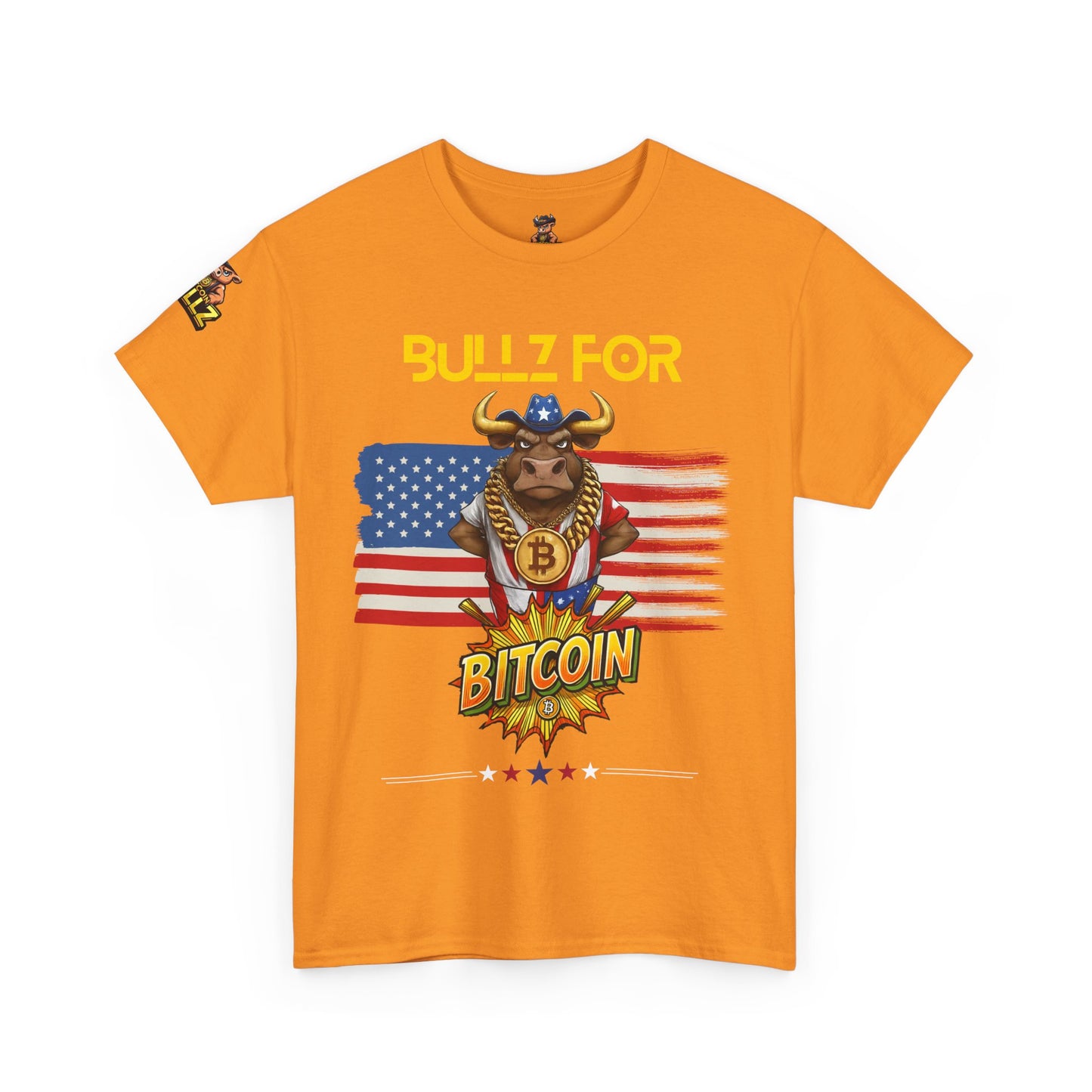 🔥 Bitcoin Bullz™ Patriotic Crypto Street Tee – Bold USA Design for Bitcoin Bulls & Independence Day Lovers 🔥
