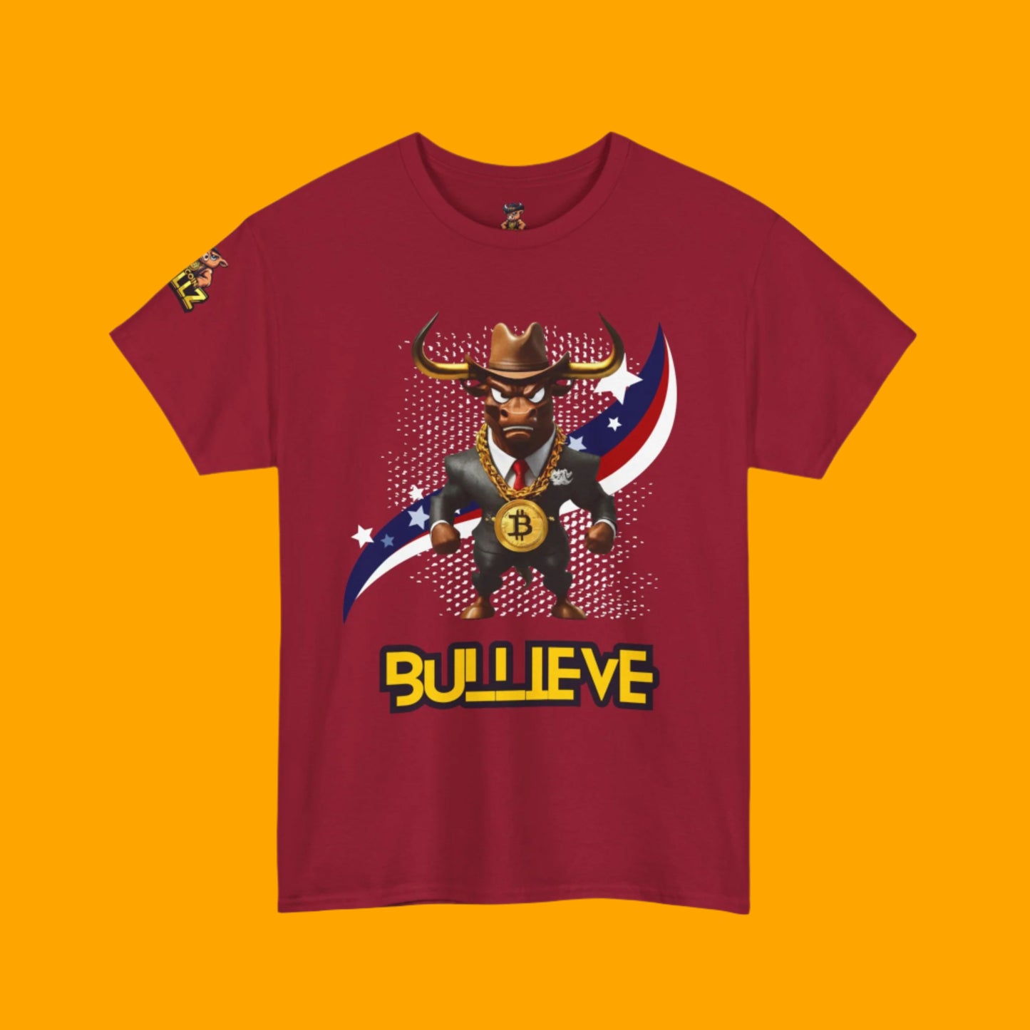 🔥 Bitcoin Bullz™ Patriotic Crypto Street Tee – Bold USA Design for Bitcoin Bulls & Independence Lovers, July 4th Fashion