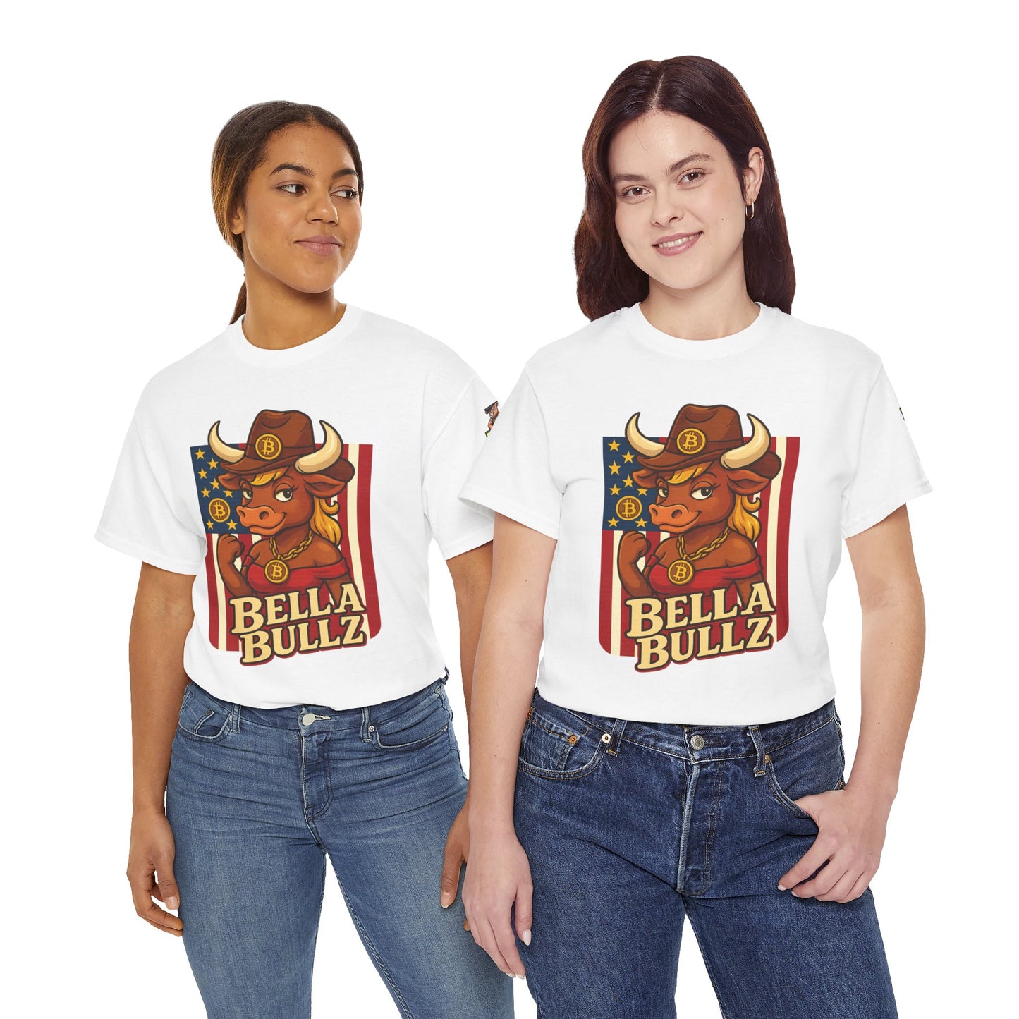 Bella Bullz Texas Cowboy Style for Crypto Women Limited Design Fashion Tee