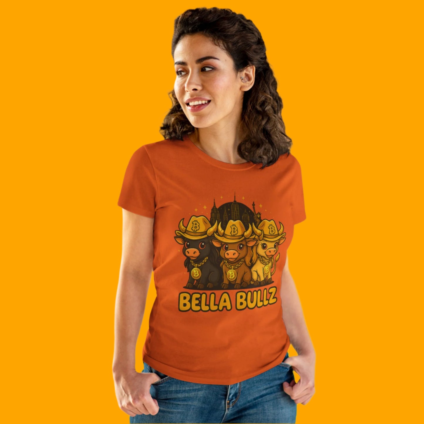 Cute Bull Graphic Tee, Limited Designs, Bella Bullz Shirt, Crypto Freedom Expression, represent your Bull!