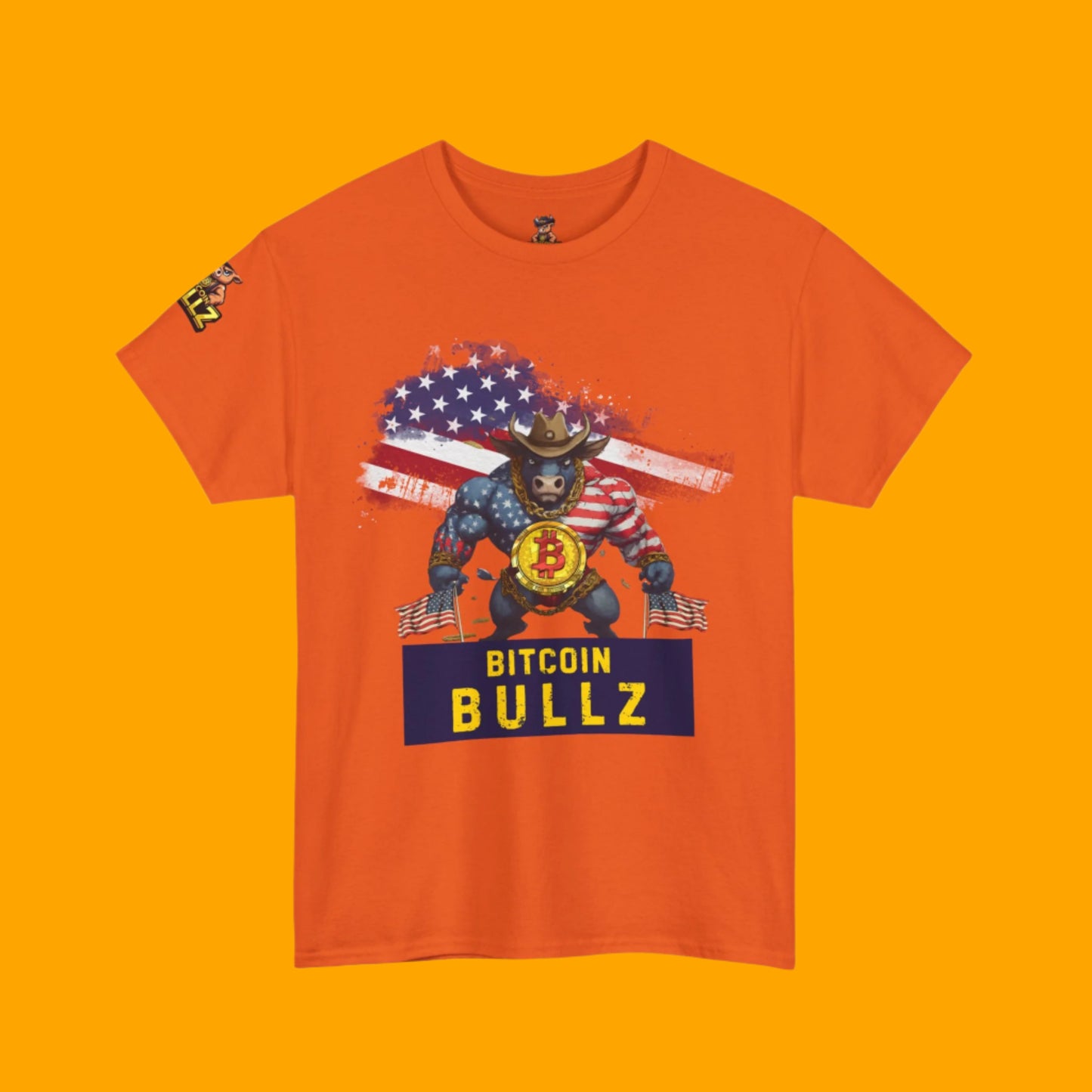🚀 Bitcoin Bullz™ Viral Patriotic Crypto Tee Independence Day – Bold USA Graphic for HODLers & Freedom Riders Limited Design (Only 500!)
