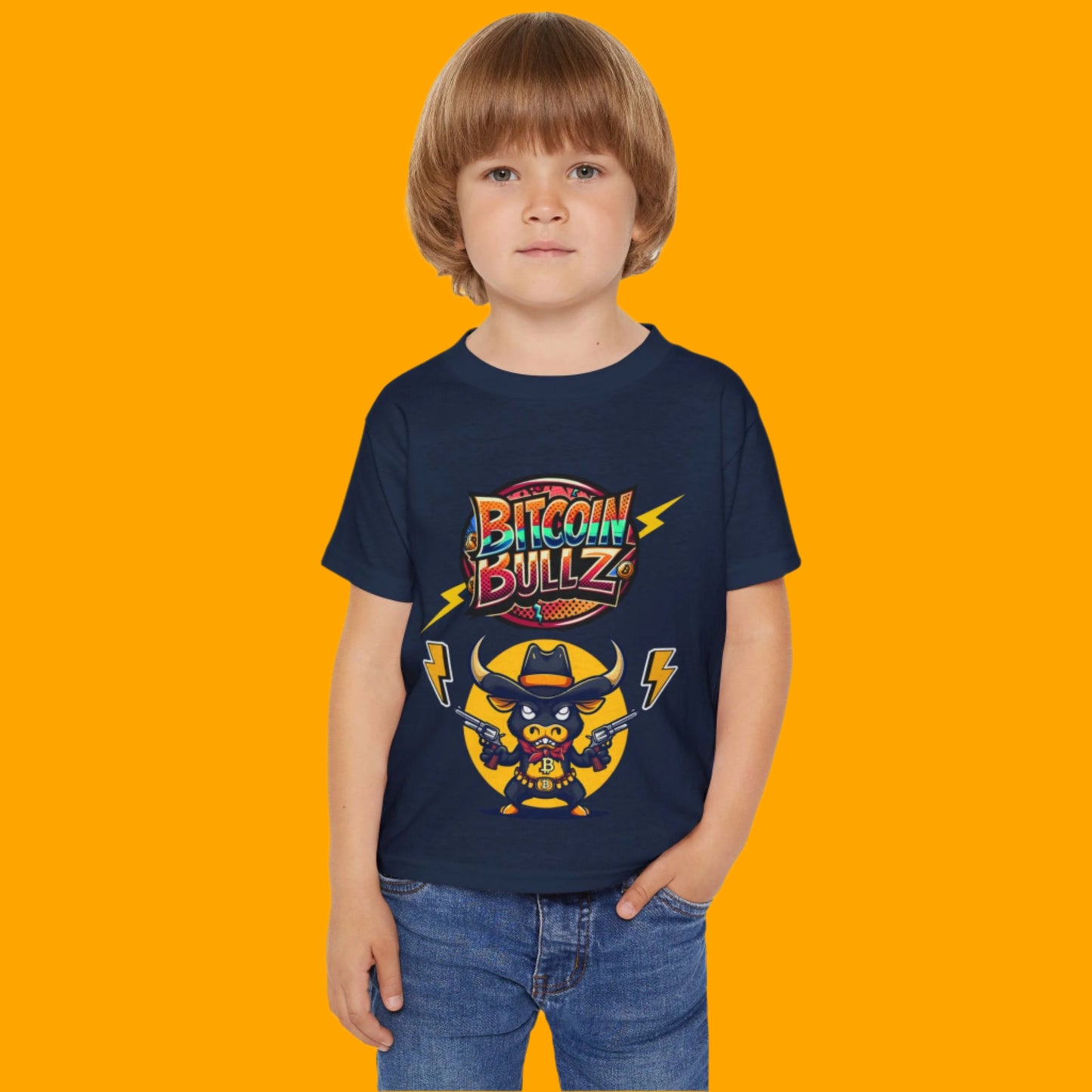 Bitcoin Bullz™ Kids T-Shirt, Fun Toddler Shirt, Graphic Tee for Cryptocurrency Lovers, Gifts for Young Enthusiasts, Cool Kids Apparel