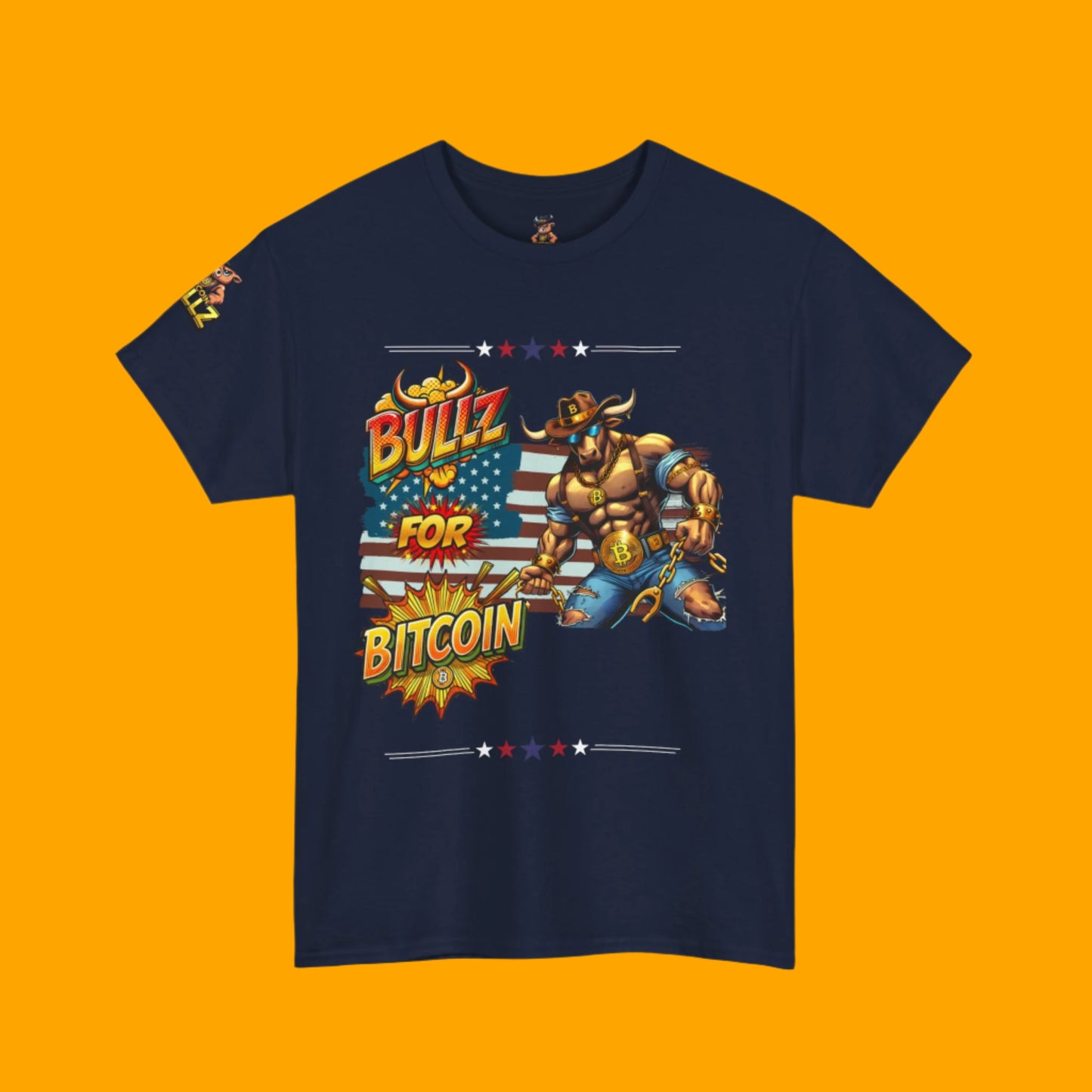 🔥 Bitcoin Bullz™ Patriotic Crypto Street Tee – Bold USA Design for Bitcoin Bulls & Independence Lovers Crypto Animals