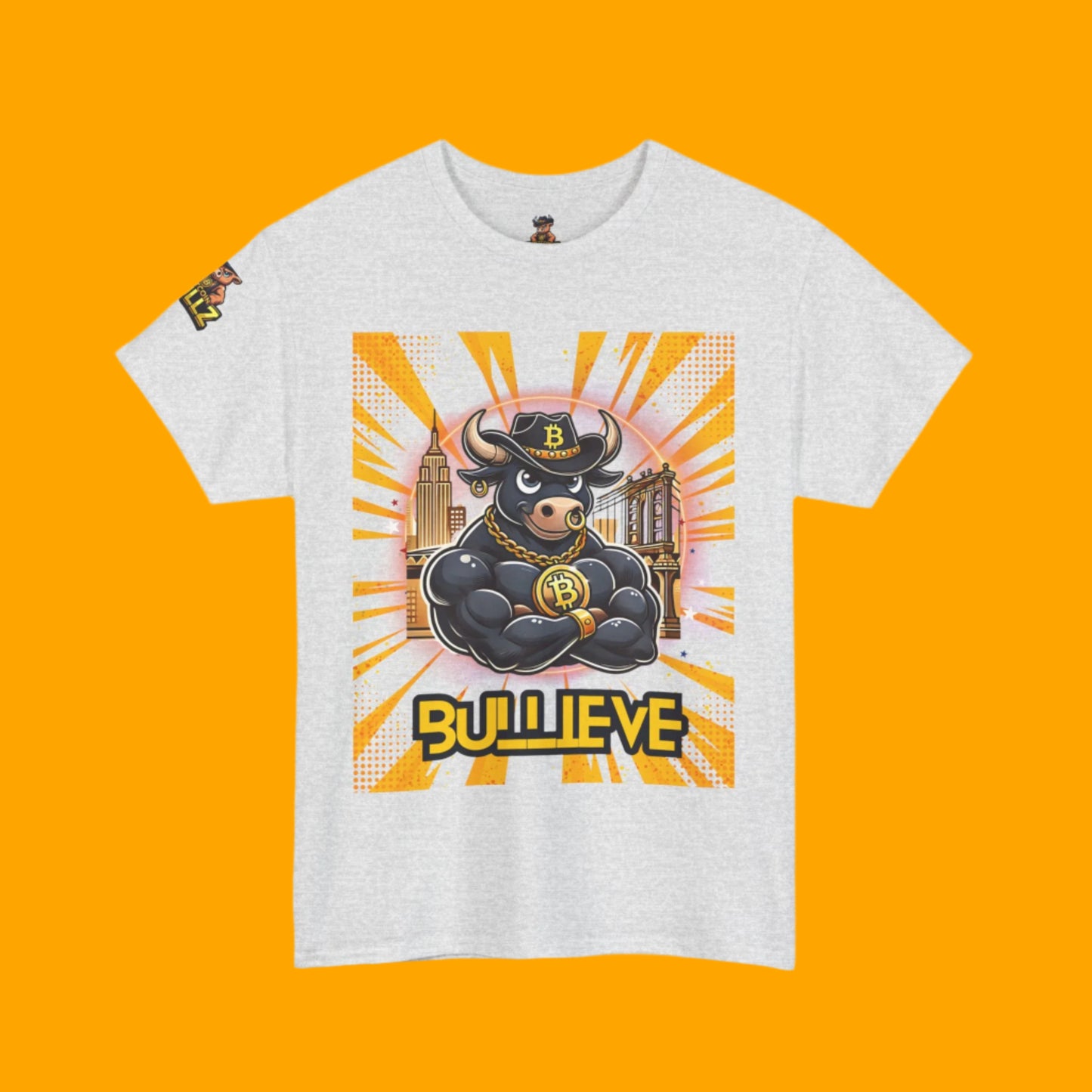 🔥 Bitcoin Bullz™ Brooklyn New York Crypto Street Tee – Bold Design for Bitcoin Bulls & Independence Lovers Limited Edition 500 Pieces Only 🔥