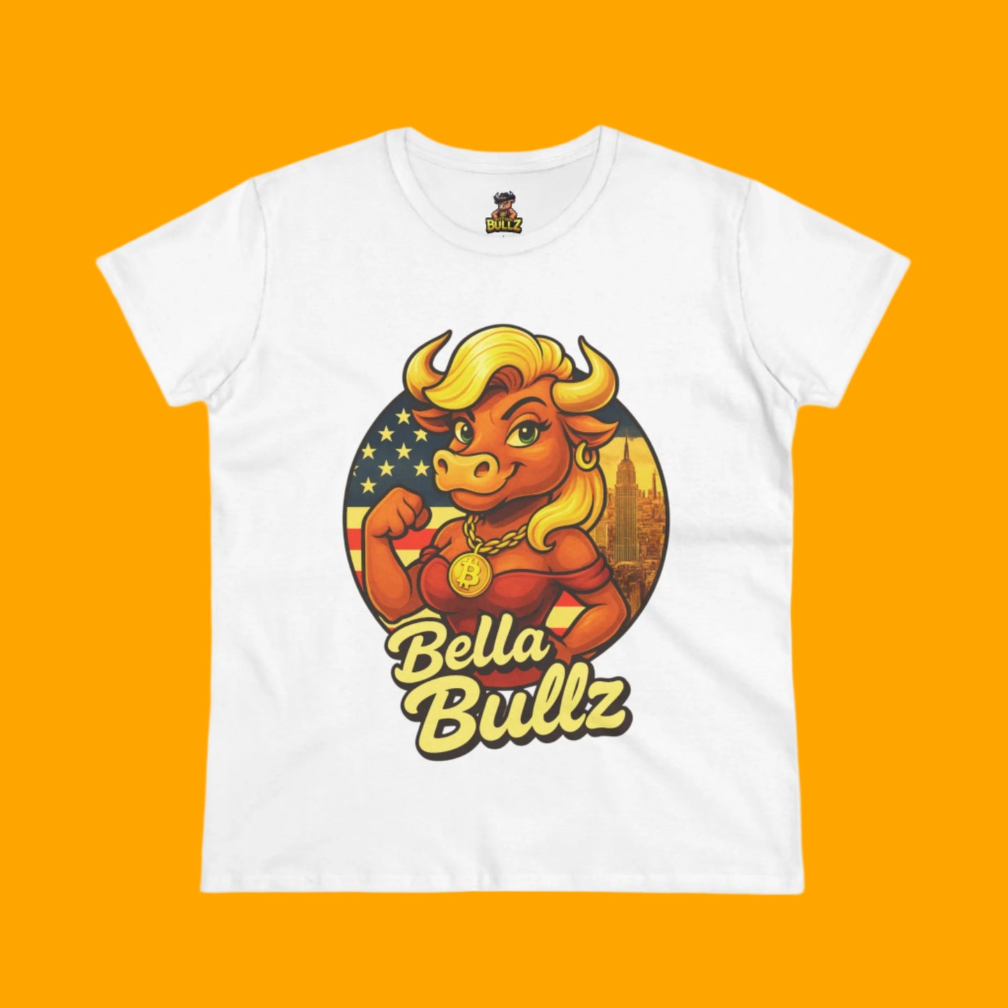 Empowering Women's Crypto Cotton Tee - Bella Bullz Limited Design High Quality Cotton Summer Shirt