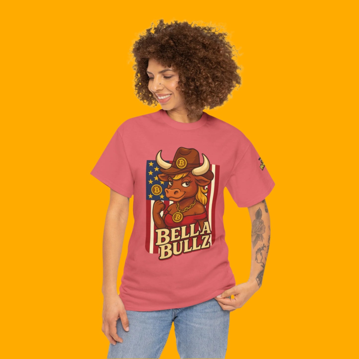 Bella Bullz Texas Cowboy Style for Crypto Women Limited Design Fashion Tee