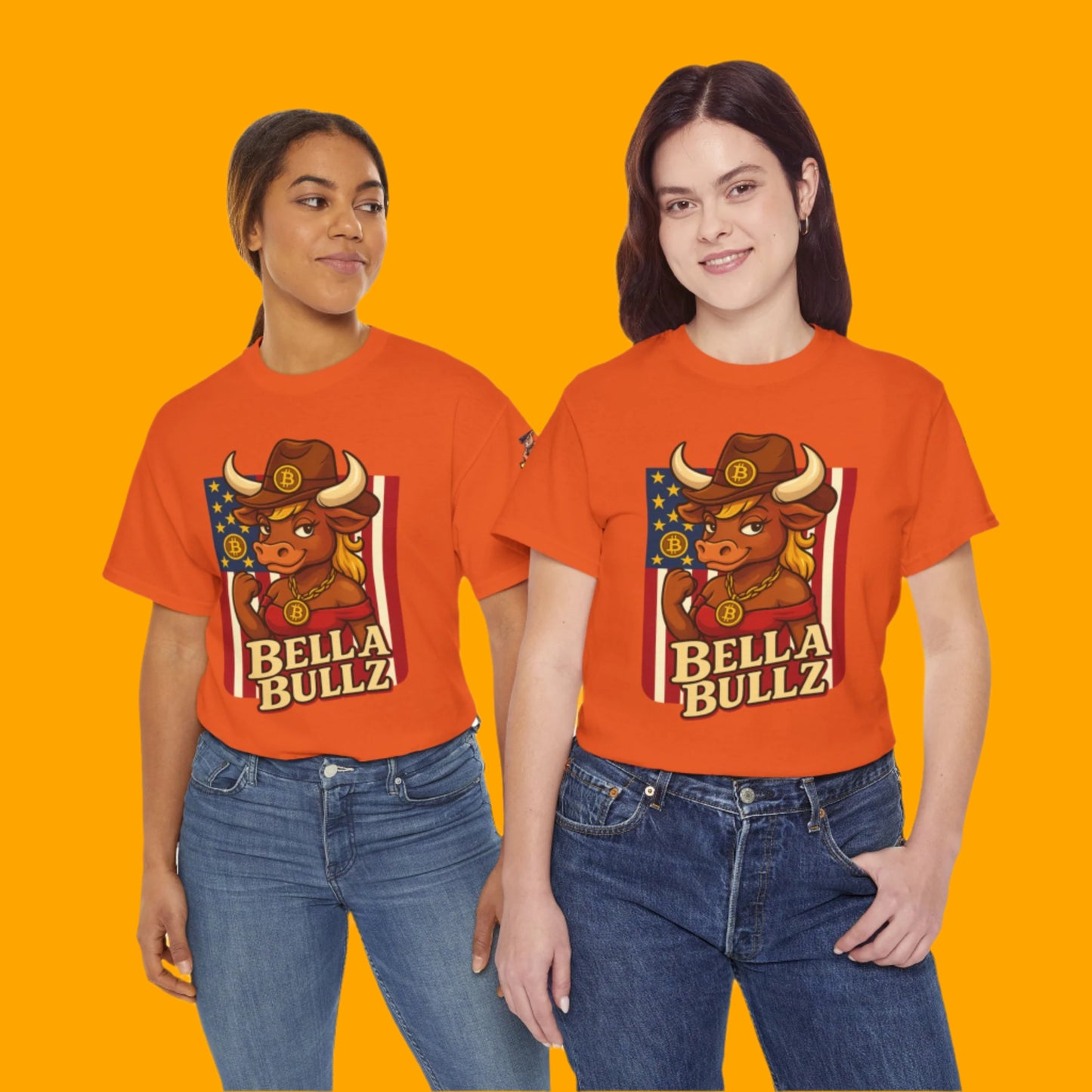 Bella Bullz Texas Cowboy Style for Crypto Women Limited Design Fashion Tee