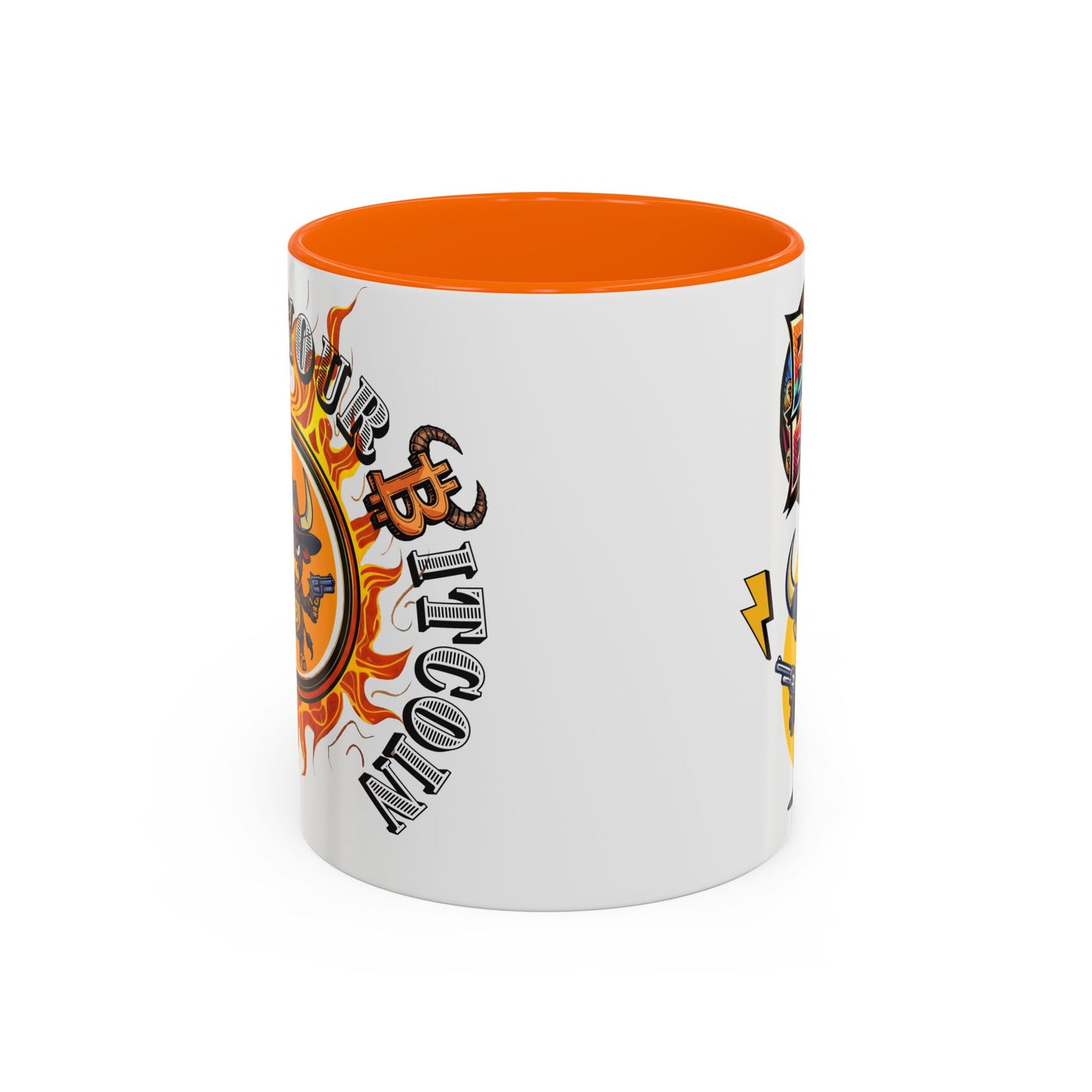 Bitcoin Bull Accent Coffee Mug - Perfect Gift for Crypto Lovers, Unique Mug for Bitcoin Enthusiasts, Cool Coffee Cup for Home or Office