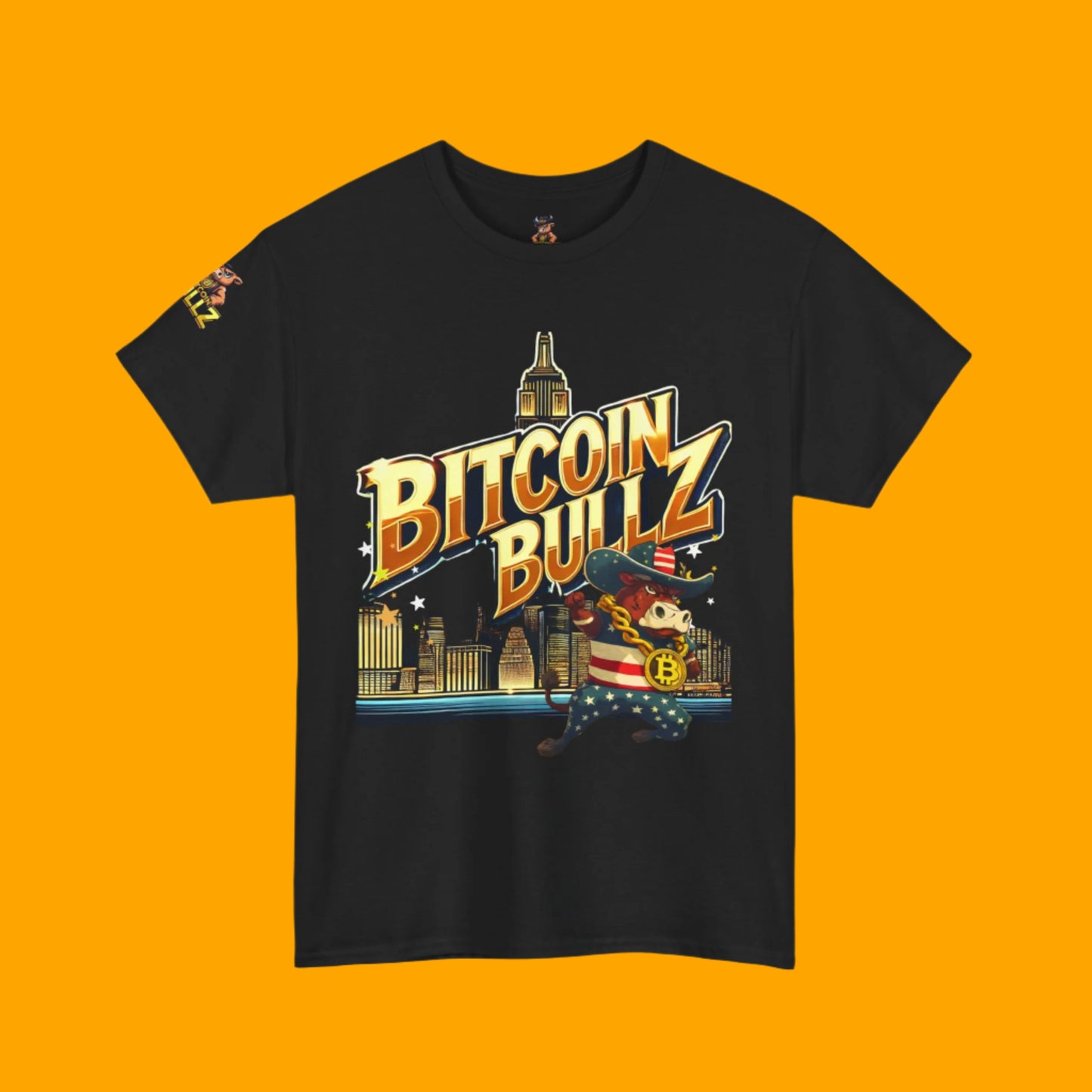 Bitcoin Bullz™ Limited Drop: Mens New York City Streetwear Tee – Bold Brooklyn Crypto Style for Rebels (500pcs Max) 🔥