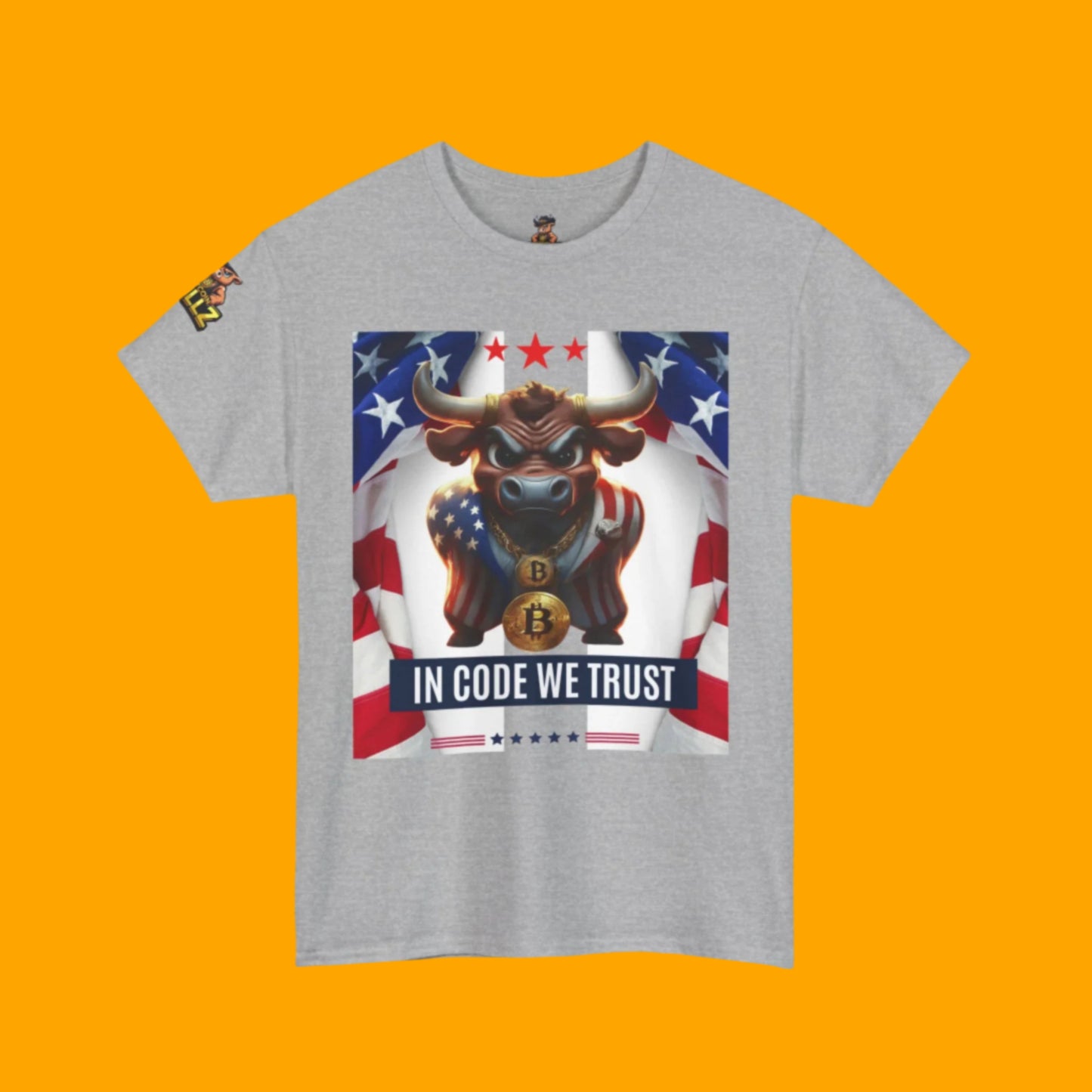 Bitcoin Bullz™ Limited Patriotic Crypto Tee – Bold American Streetwear for True Bitcoin Believers USA July 4th Design