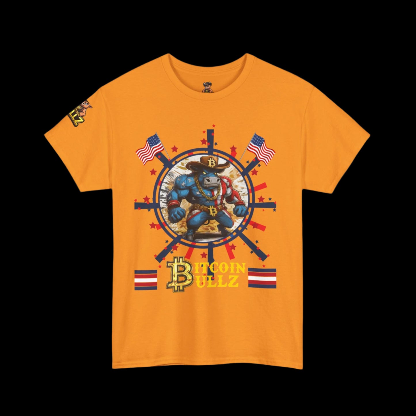 Bitcoin Bullz™ Limited Patriotic Crypto Tee – Bold American Streetwear 4th of July Freedom Clothing True Bitcoin Believers (Only 500 Available!)