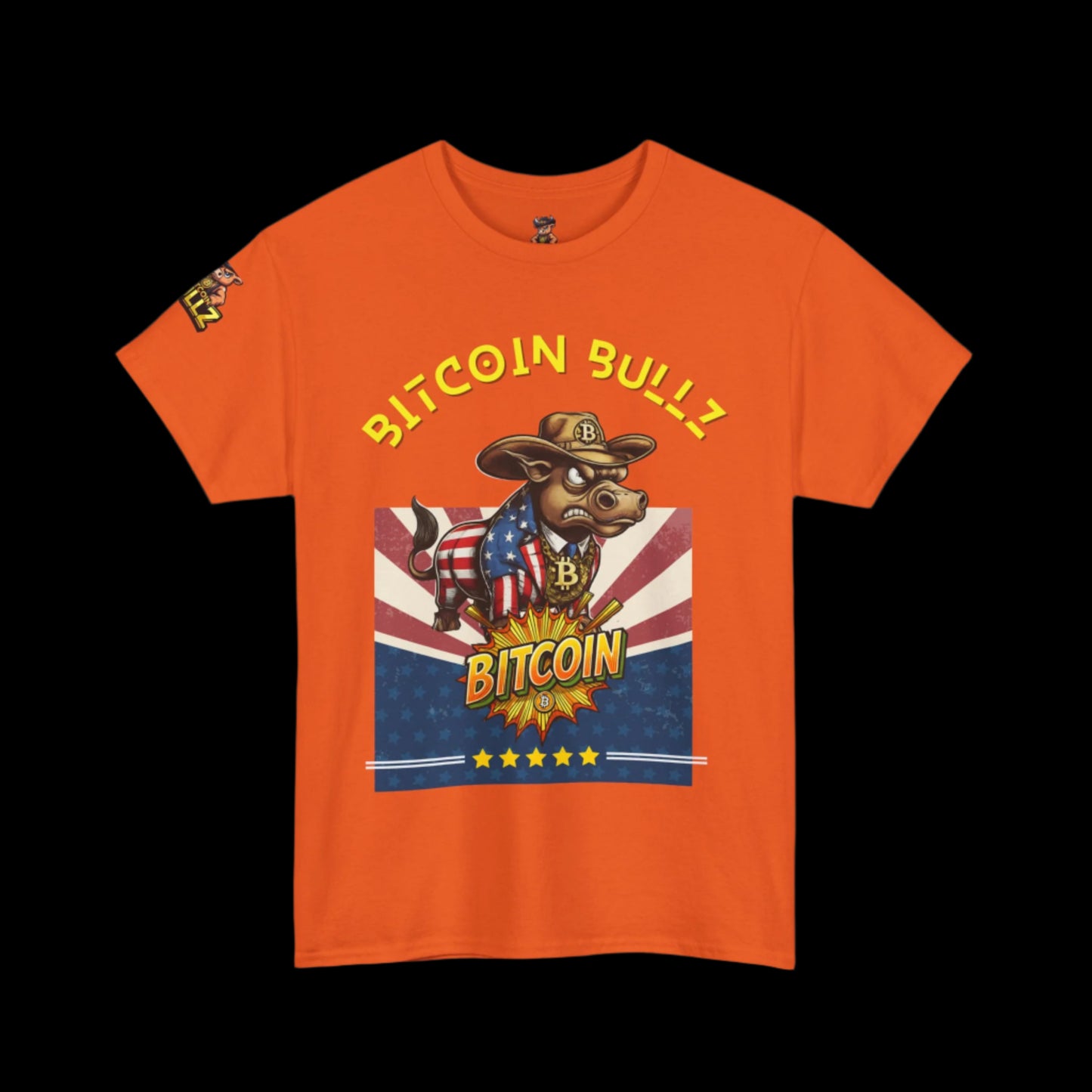 🔥 Bitcoin Bullz™ Limited Patriotic Crypto Tee – Bold American Streetwear for True Bitcoin Believers (Only 500 Available!) 🔥