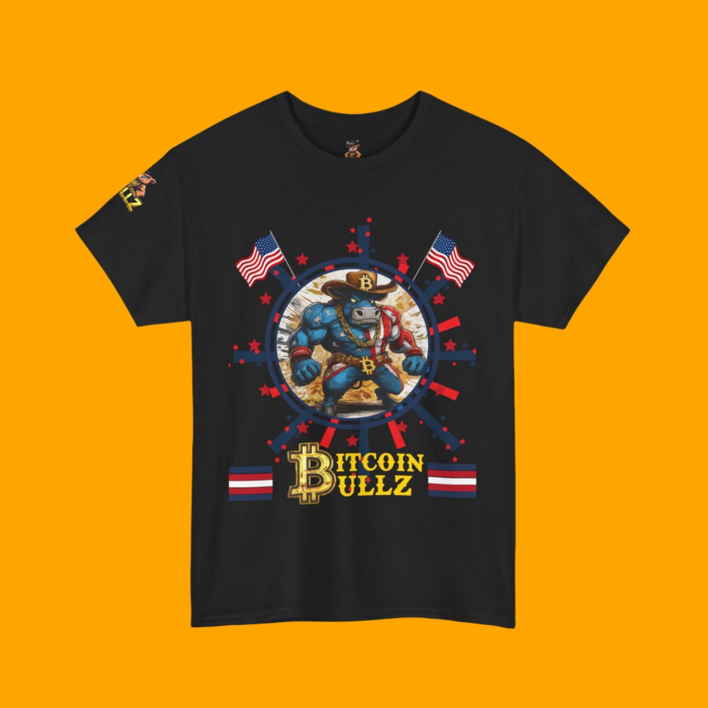 🔥 Bitcoin Bullz™ All-American Limited Edition Tee – Crypto Lovers, Bold Patriotic Streetwear for Independent Spirits (Only 500 Made!) 🔥