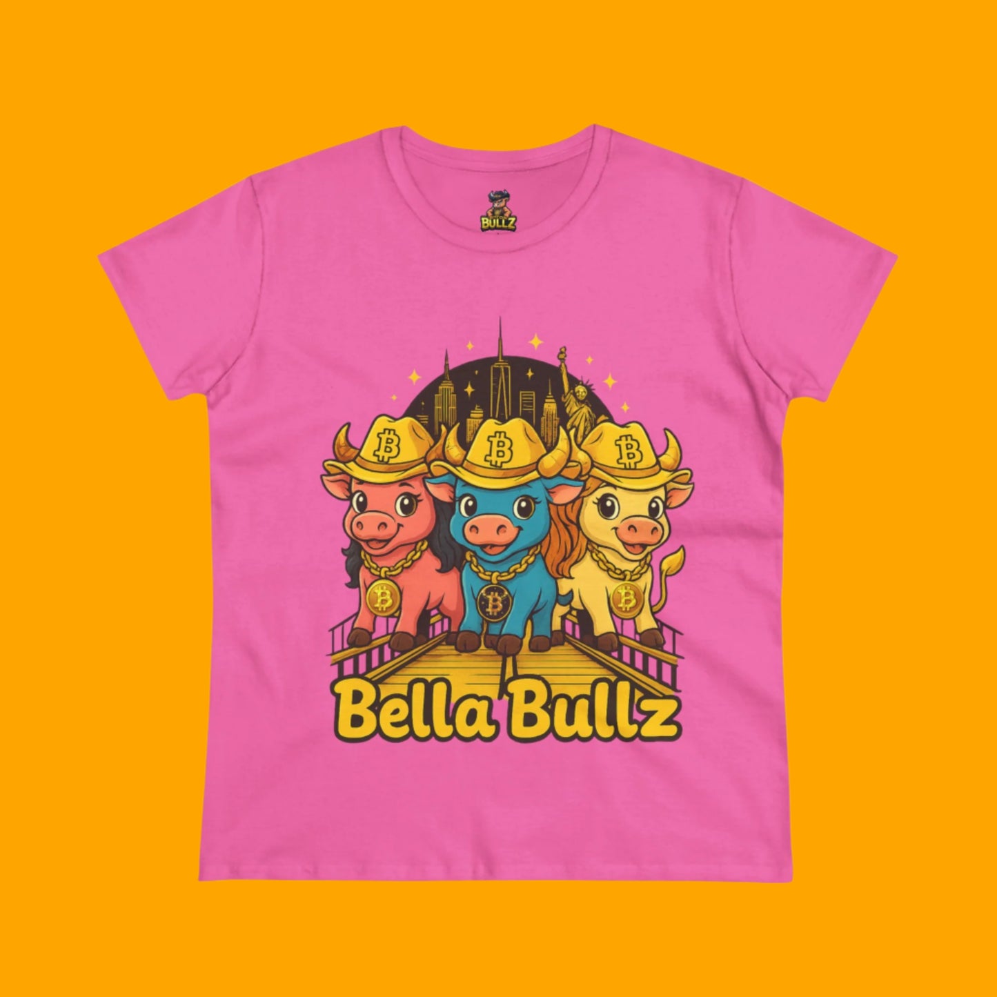 Bella Bullz Graphic Tee -Limited Design Cowgirl NYC Themed Shirt, Cute Animal Shirt