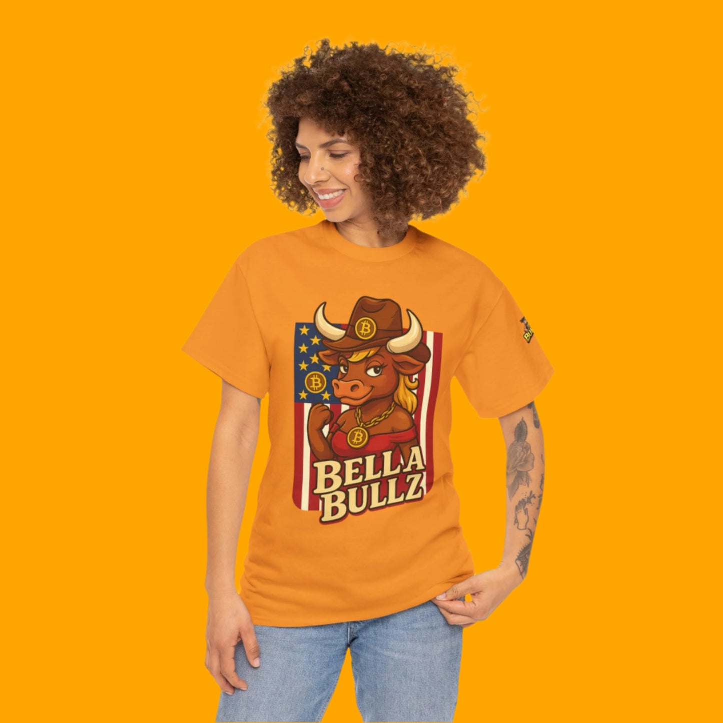 Bella Bullz Texas Cowboy Style for Crypto Women Limited Design Fashion Tee