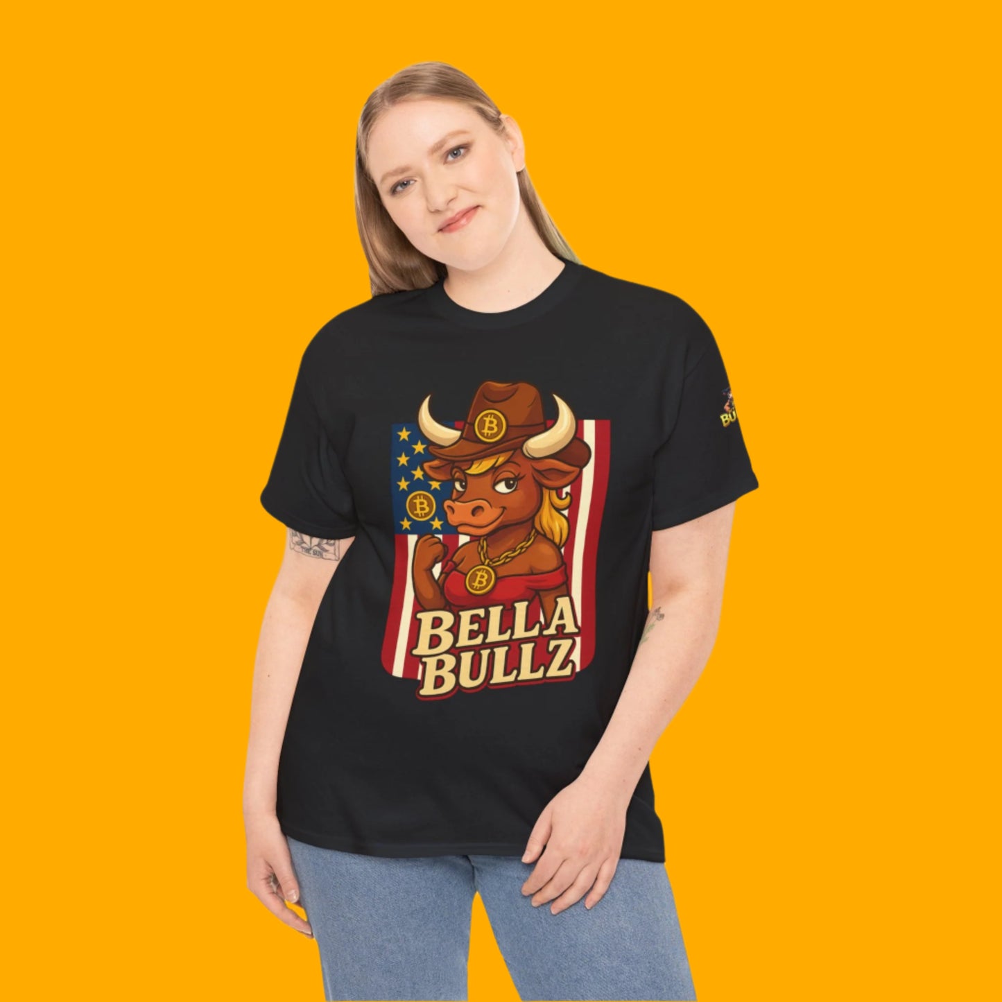 Bella Bullz Texas Cowboy Style for Crypto Women Limited Design Fashion Tee