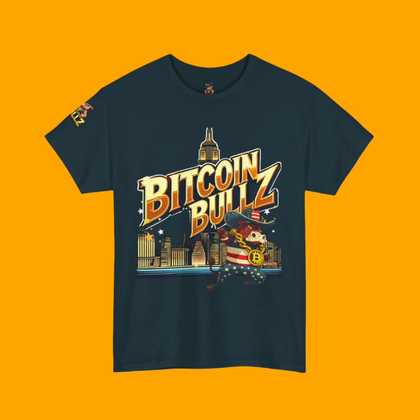 Bitcoin Bullz™ Limited Drop: Mens New York City Streetwear Tee – Bold Brooklyn Crypto Style for Rebels (500pcs Max) 🔥