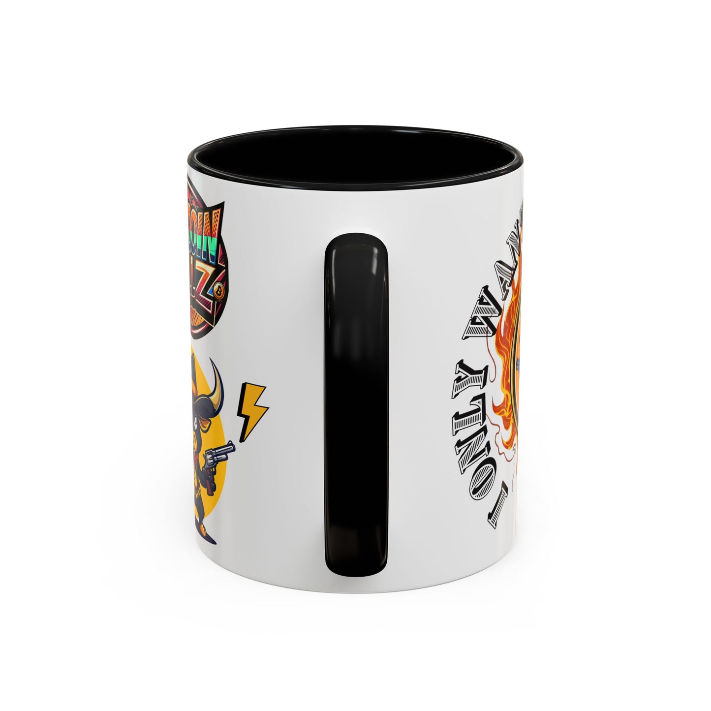 Bitcoin Bull Accent Coffee Mug - Perfect Gift for Crypto Lovers, Unique Mug for Bitcoin Enthusiasts, Cool Coffee Cup for Home or Office
