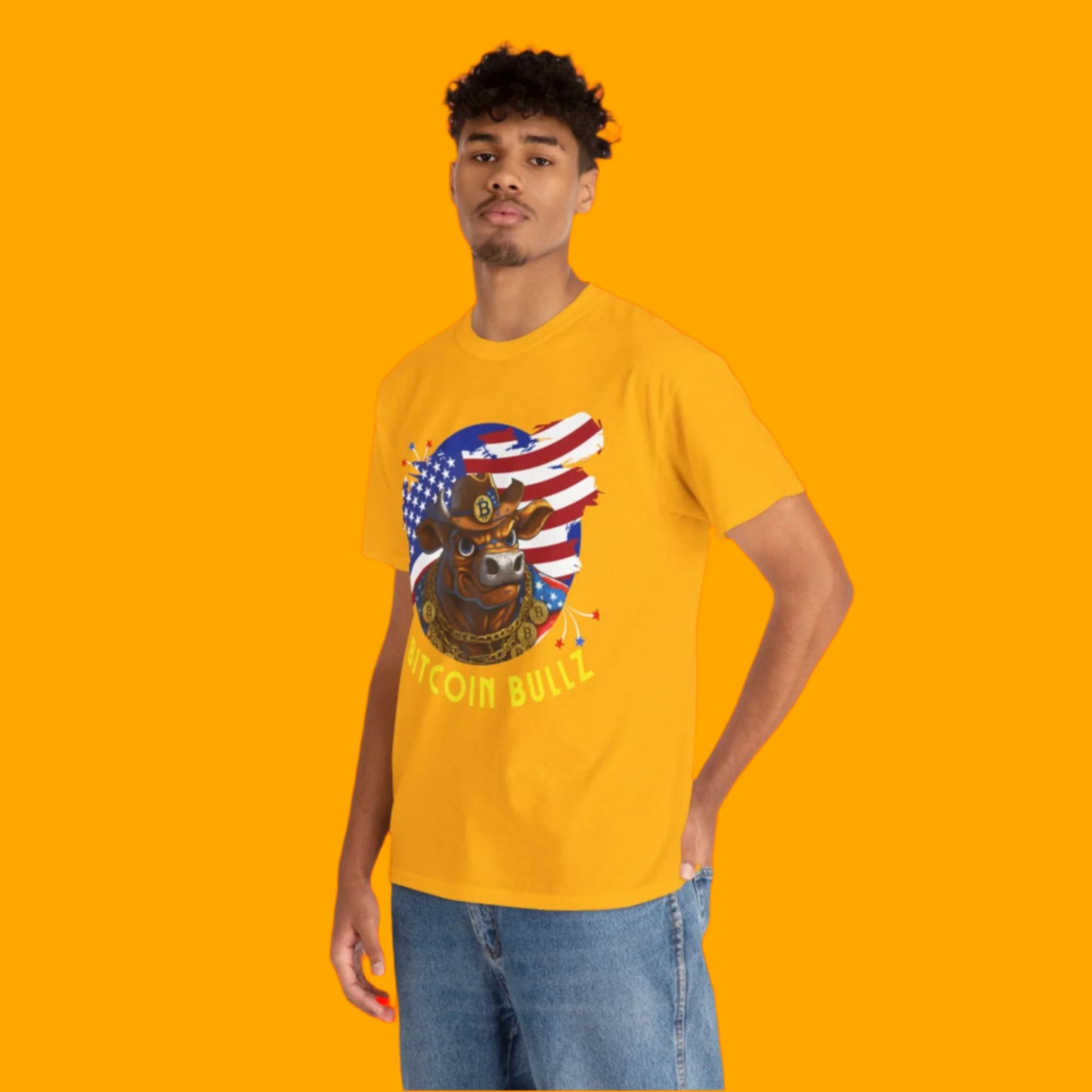 🔥 Bitcoin Bullz™ Limited Patriotic Crypto Tee – Bold American Streetwear for True Bitcoin Believers (Only 500 Available!) 🔥