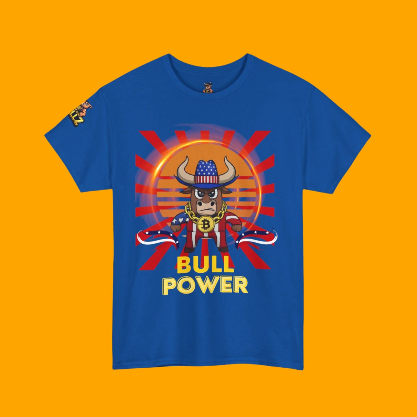 🔥 Bitcoin Bullz™ Limited Design Cowboy Crypto Tee – American Viral Streetwear for True Bitcoin Believers Limited Drop (Only 500 Available!) 🔥