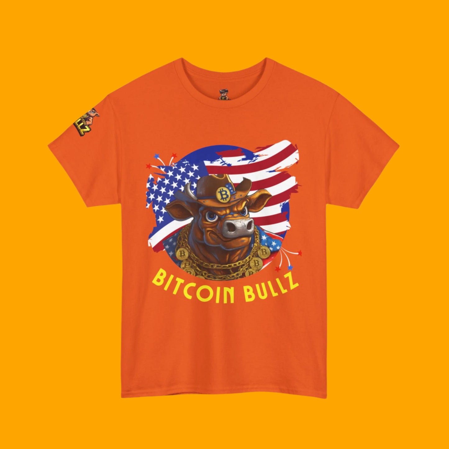 🔥 Bitcoin Bullz™ Limited Patriotic Crypto Tee – Bold American Streetwear for True Bitcoin Believers (Only 500 Available!) 🔥