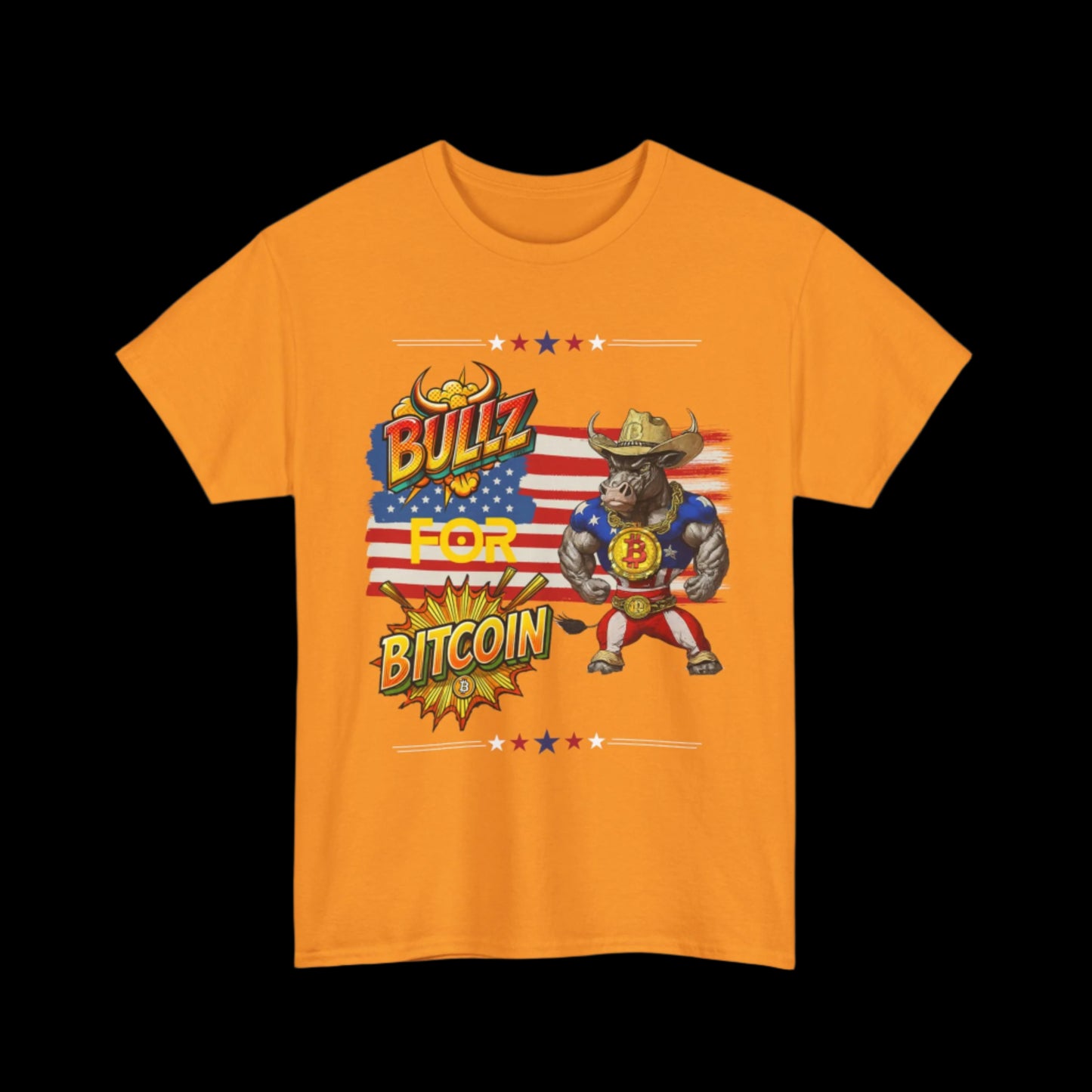 🔥 Bitcoin Bullz™ Patriotic Crypto Street Tee – Bold USA Design for Bitcoin Bulls & Independence Lovers Mens Stylish T-Shirt 🔥